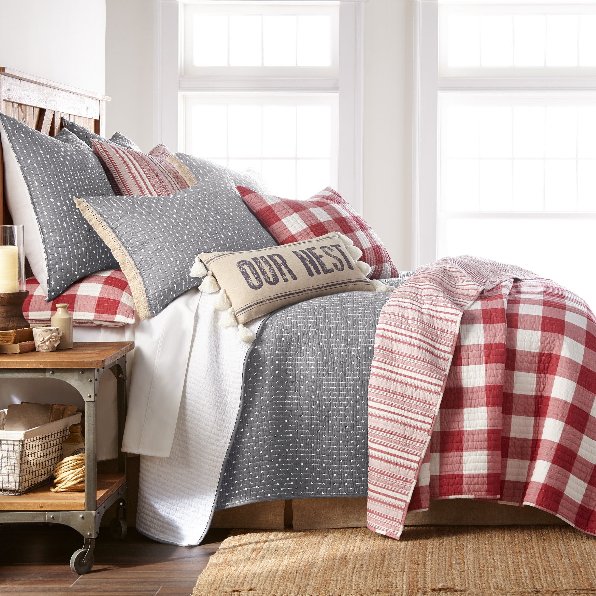 Levtex Home Cross Stitch Quilt Set Quilts