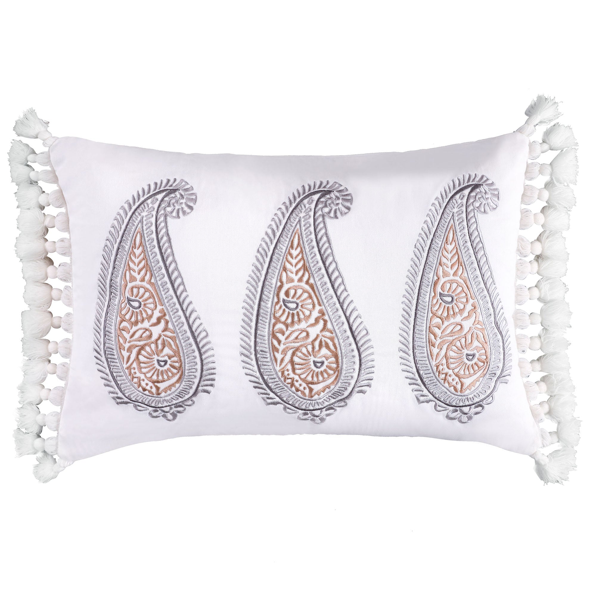 Tamsin Grey Flower Pillow