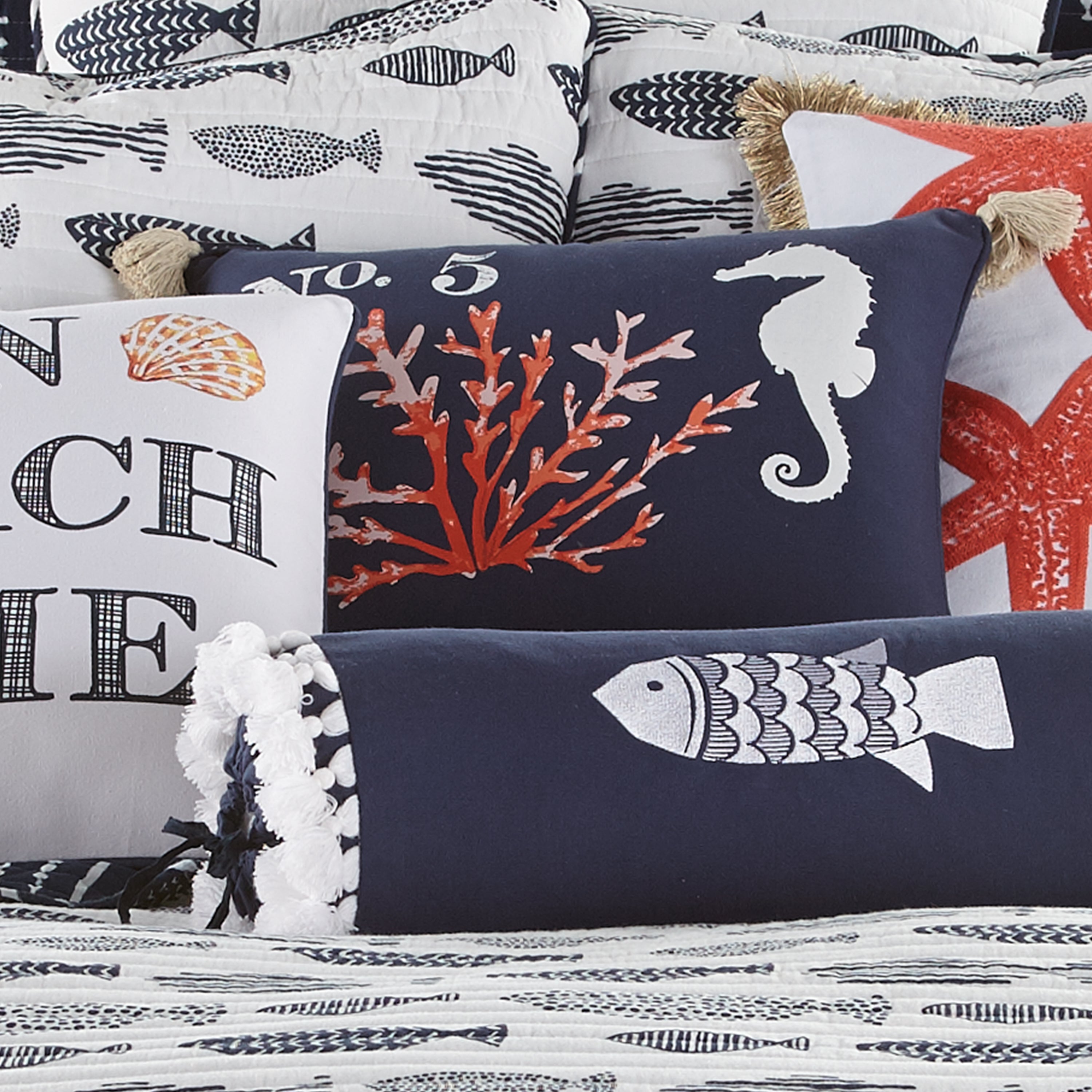 Levtex Home Bakio Coral Pillow Decorative Pillows