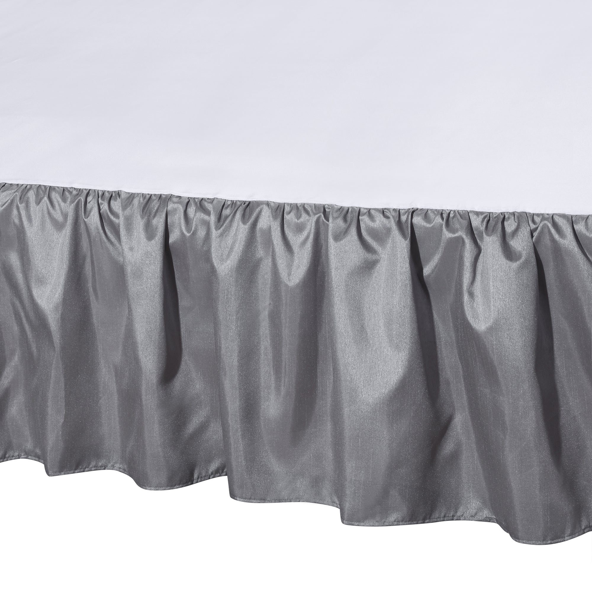 Levtex Home Grey Faux Silk Dust Ruffle Dust Ruffles