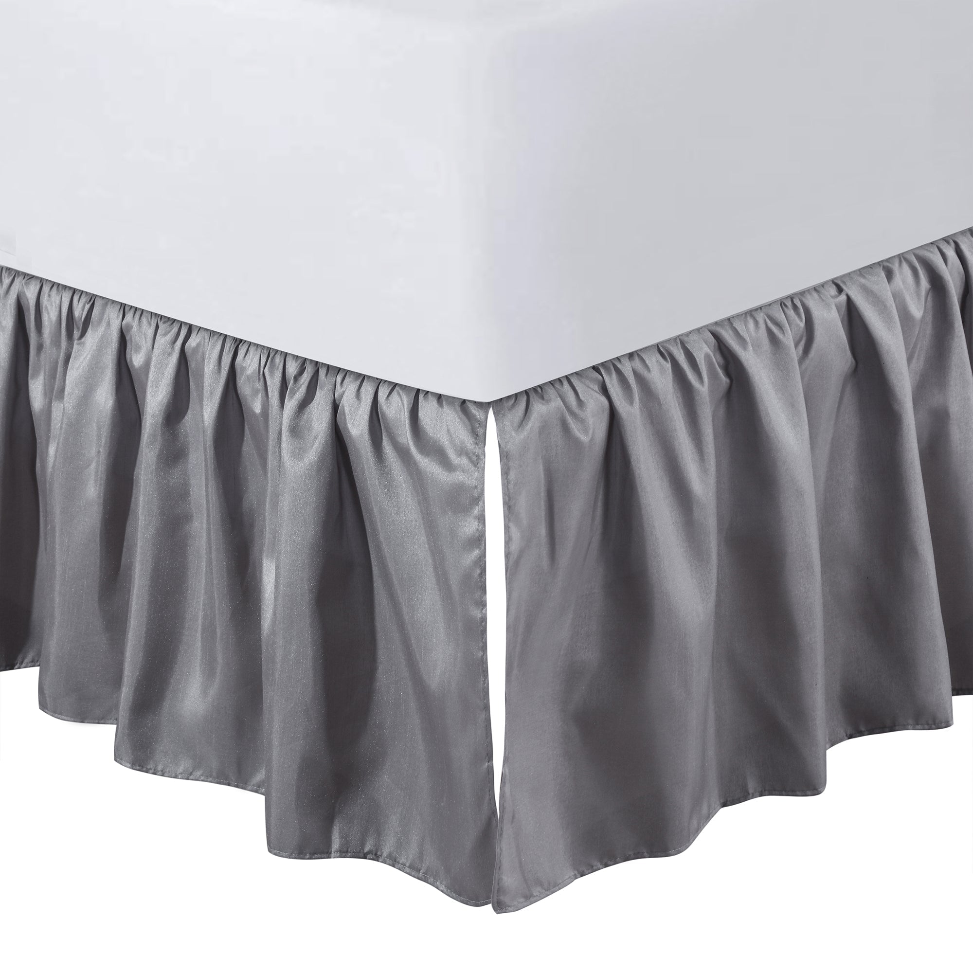 Levtex Home Grey Faux Silk Dust Ruffle Dust Ruffles
