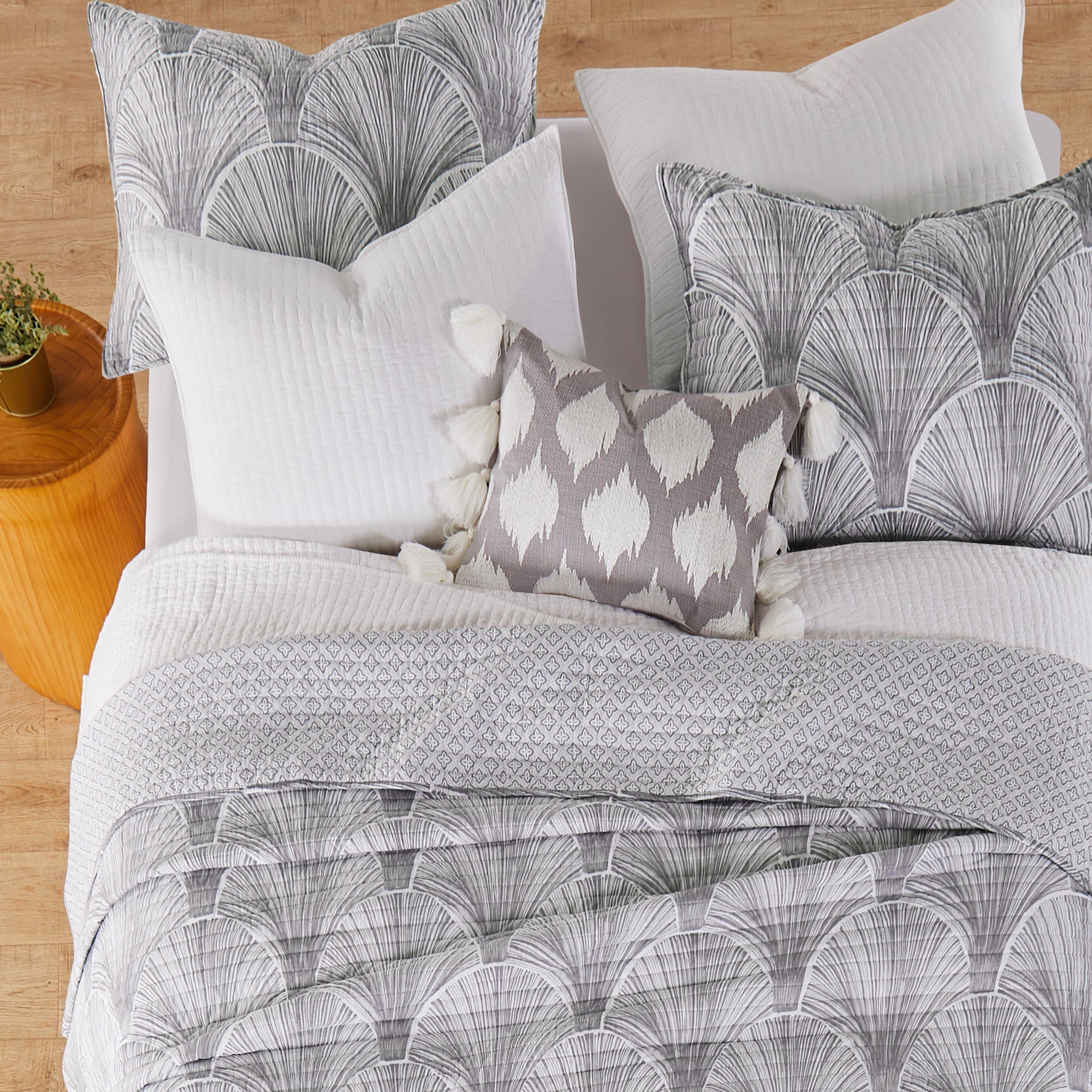Levtex Home Cross Stitch Euro Sham Set of 2 Euro Shams