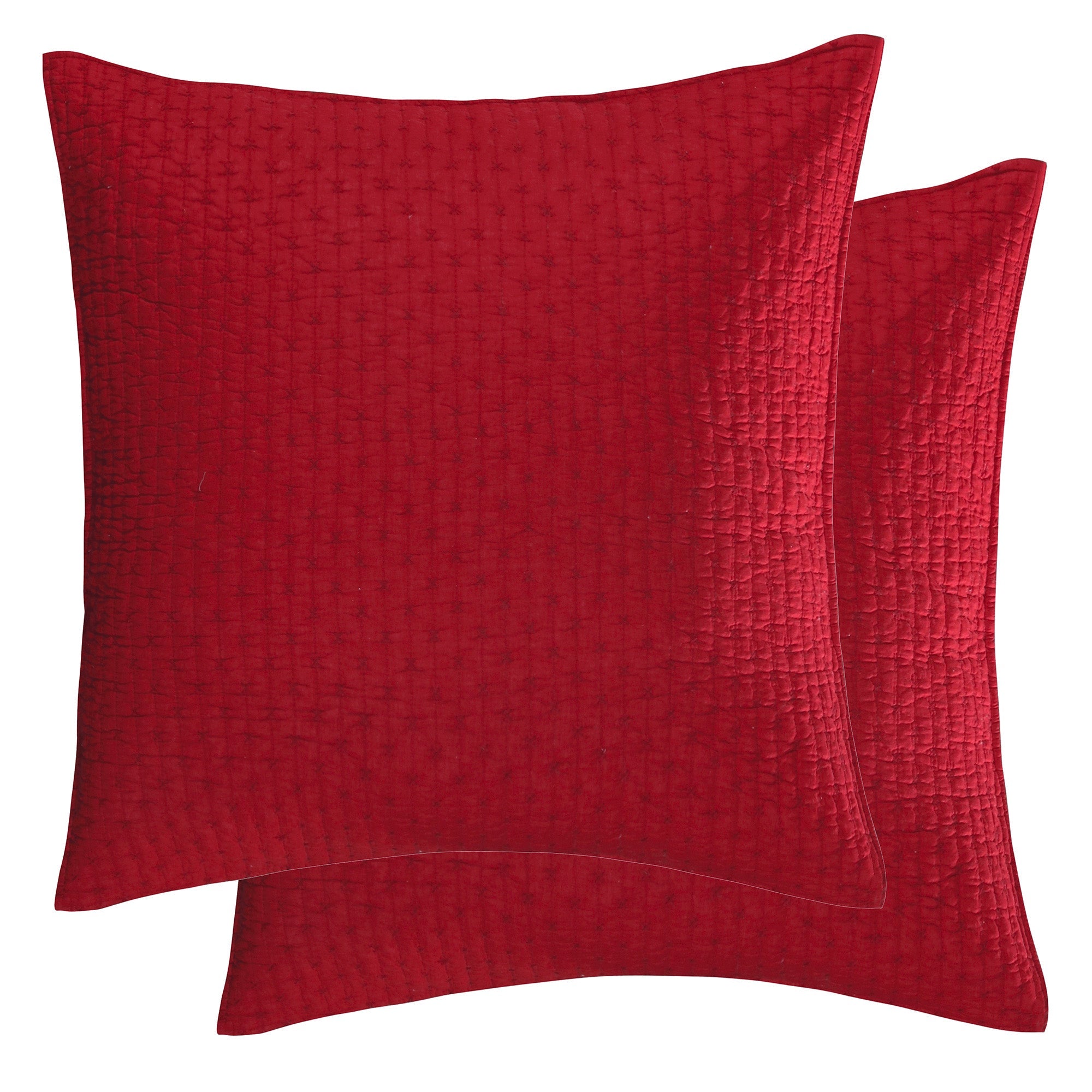 Levtex Home Cross Stitch Euro Sham Set of 2 Euro Shams