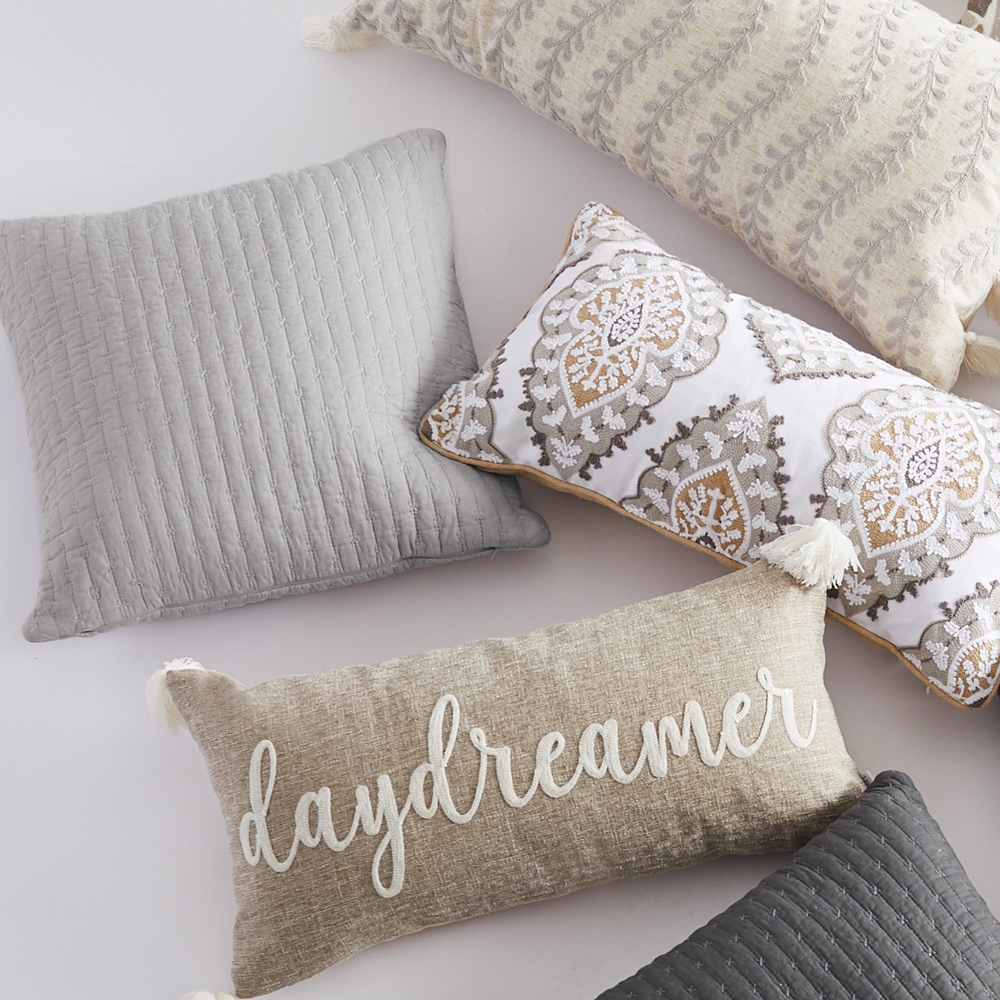 Levtex Home Cross Stitch Square Pillow Decorative Pillows