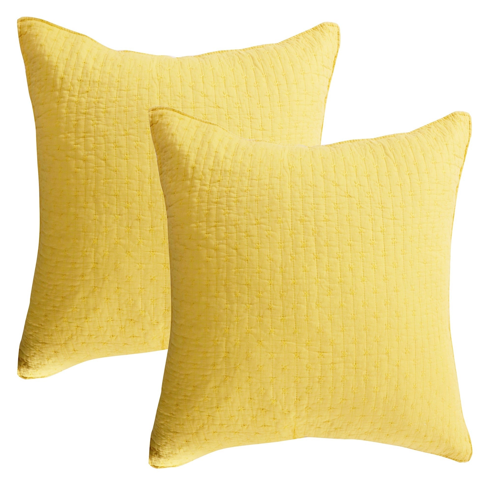 Levtex Home Cross Stitch Euro Sham Set of 2 Euro Shams