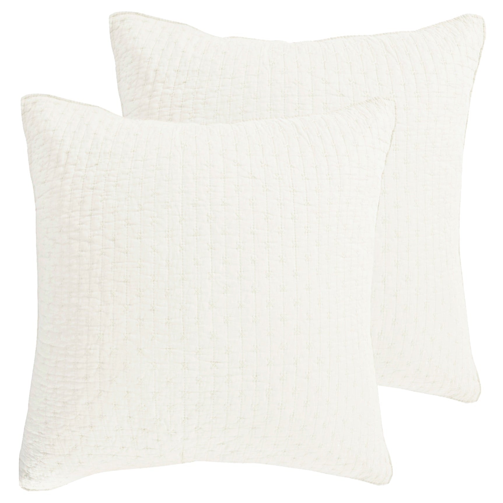 Levtex Home Cross Stitch Euro Sham Set of 2 Euro Shams