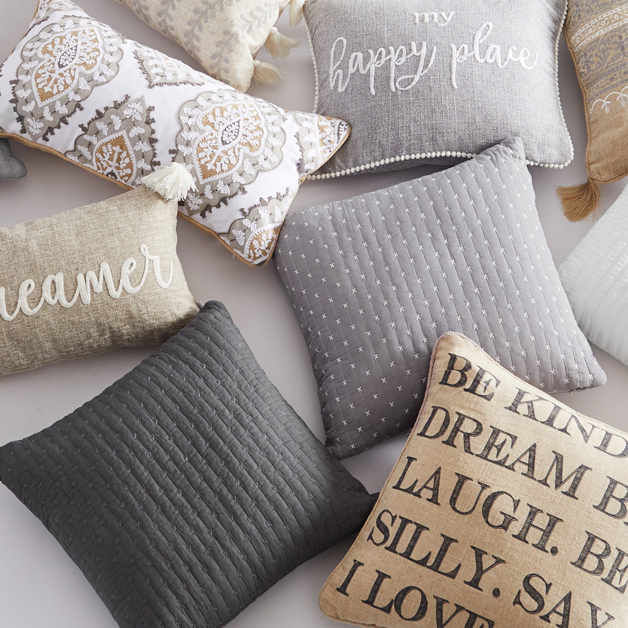 Levtex Home Cross Stitch Square Pillow Decorative Pillows