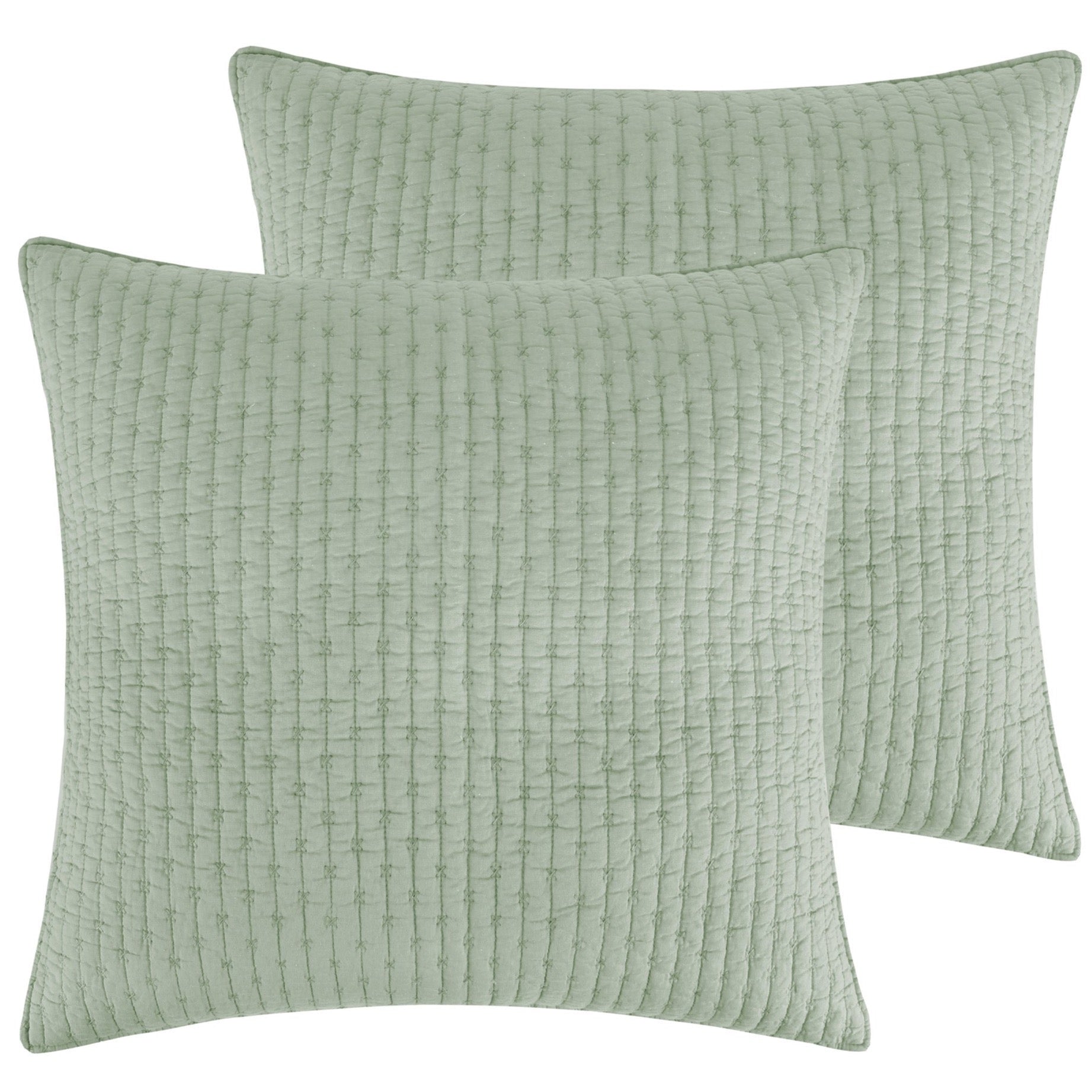 Levtex Home Cross Stitch Euro Sham Set of 2 Euro Shams