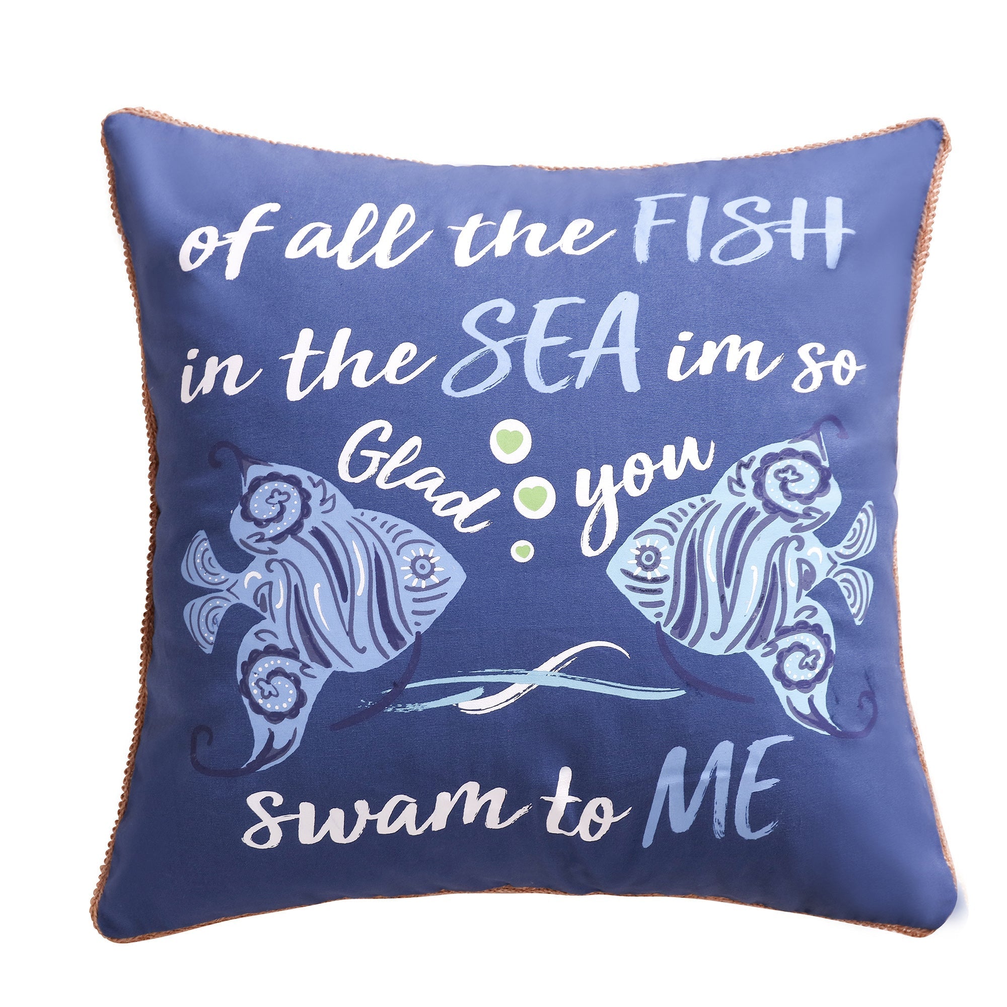 Levtex Home Laida Beach Fish, Sea, Me Pillow Decorative Pillows