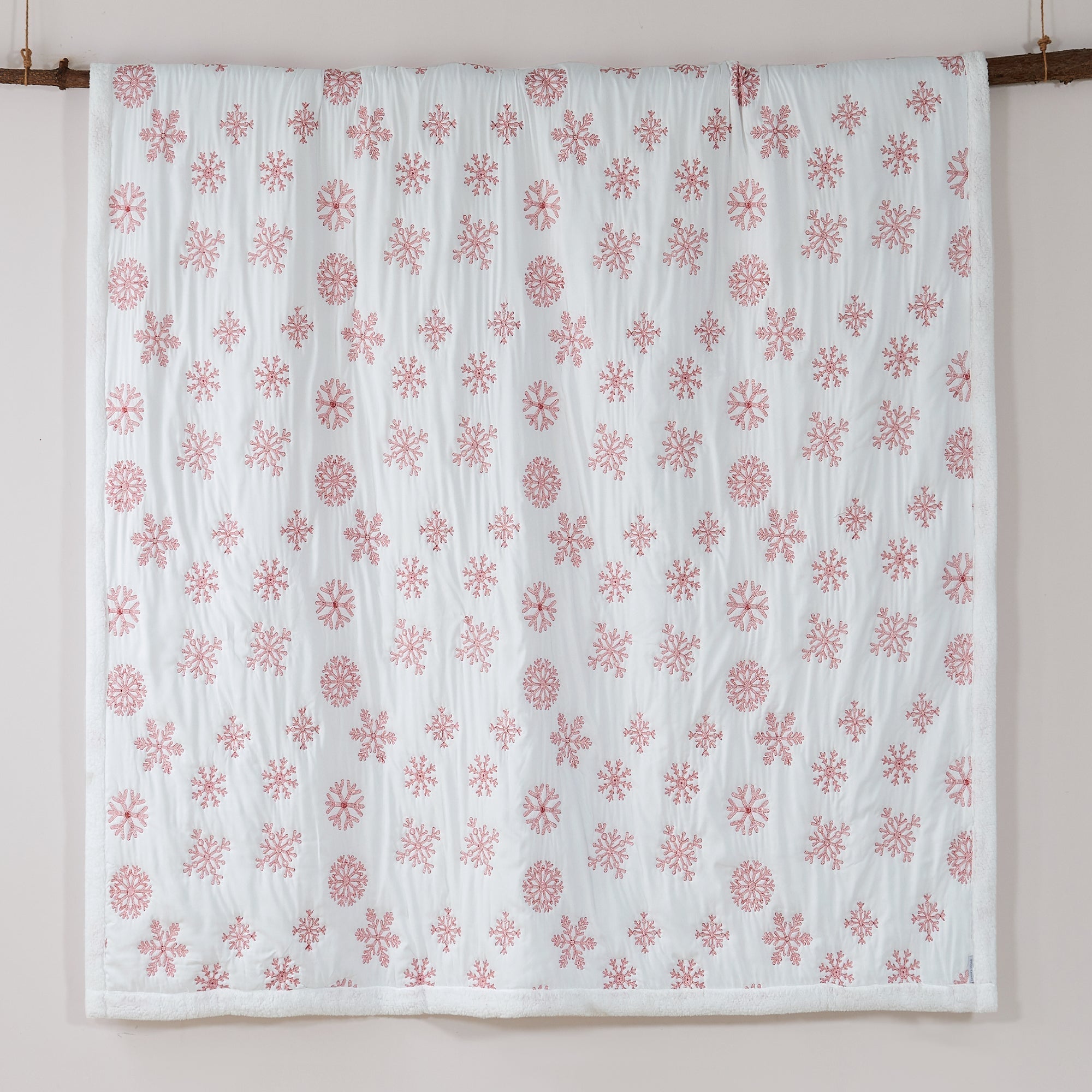 Levtex Home Red Snowflake Sherpa Quilt Set Quilts