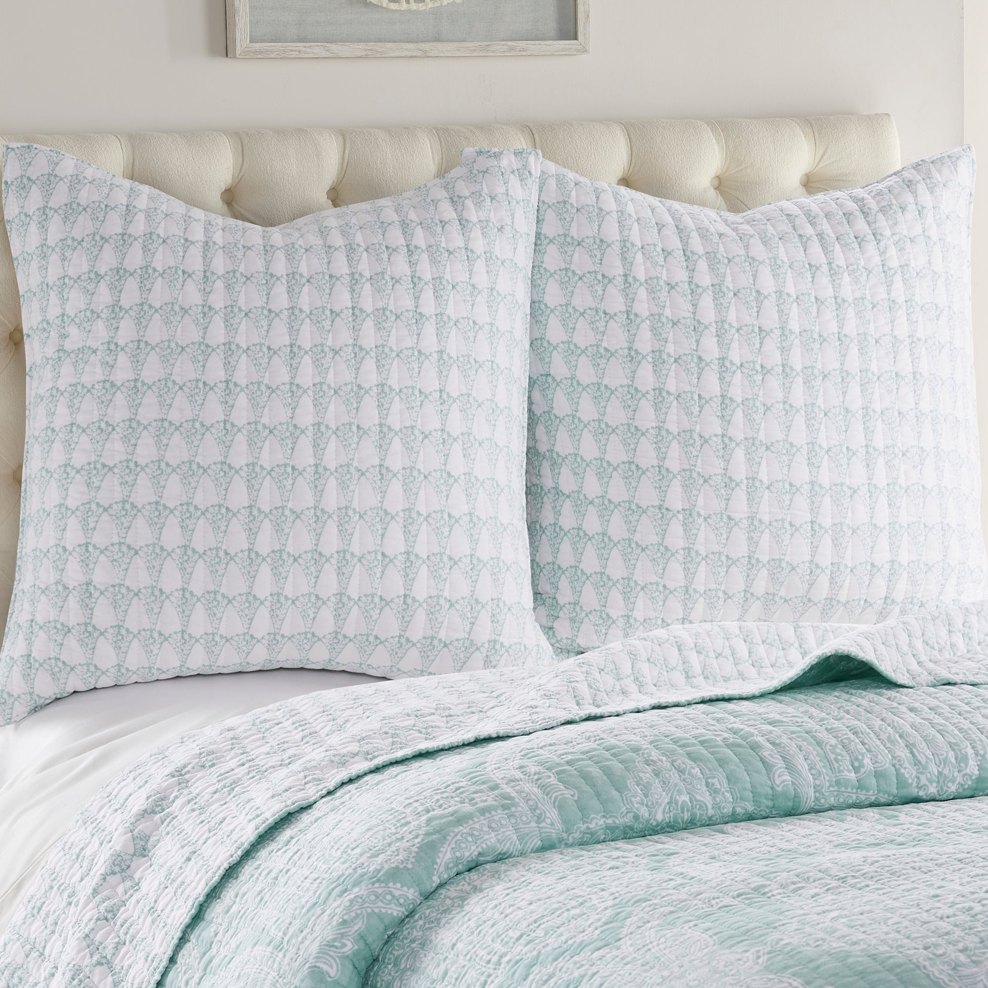Levtex Home Mclain Spa Euro Sham Set of 2 Euro Shams