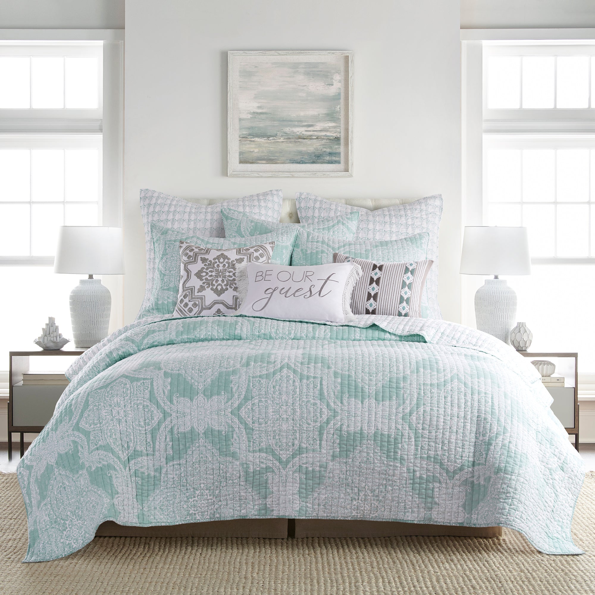 Levtex Home Mclain Spa Euro Sham Set of 2 Euro Shams