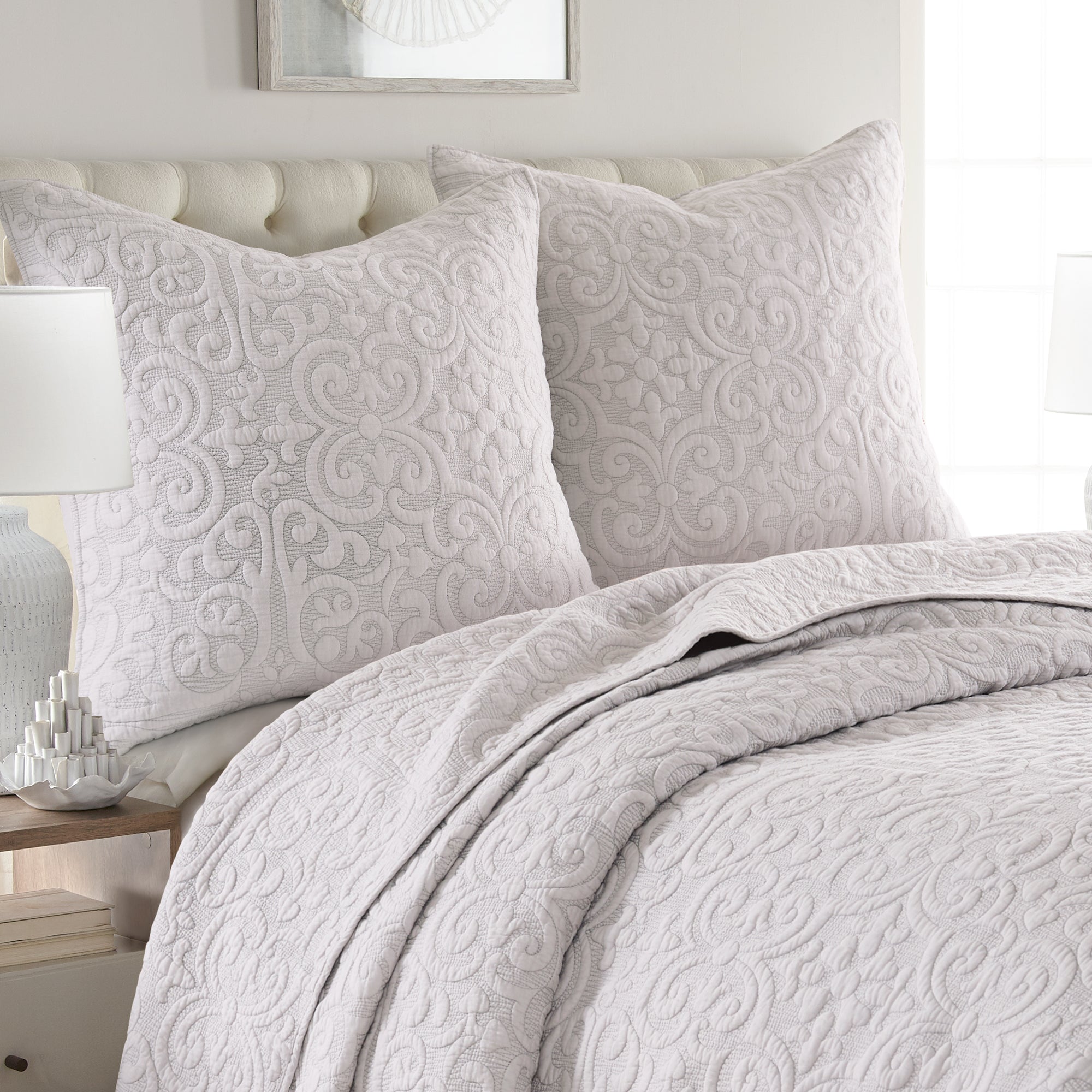 Levtex Home Sherbourne Stitch Euro Sham Set of 2 Euro Shams
