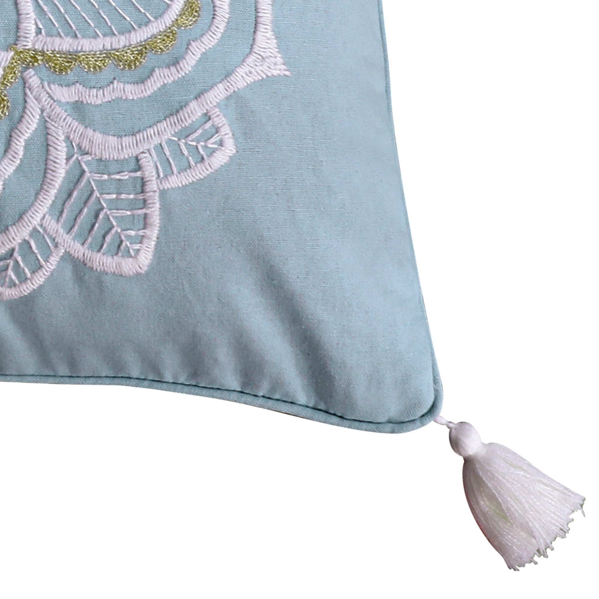 Levtex Home Angelica Linen Medallion Tassel Pillow Decorative Pillows
