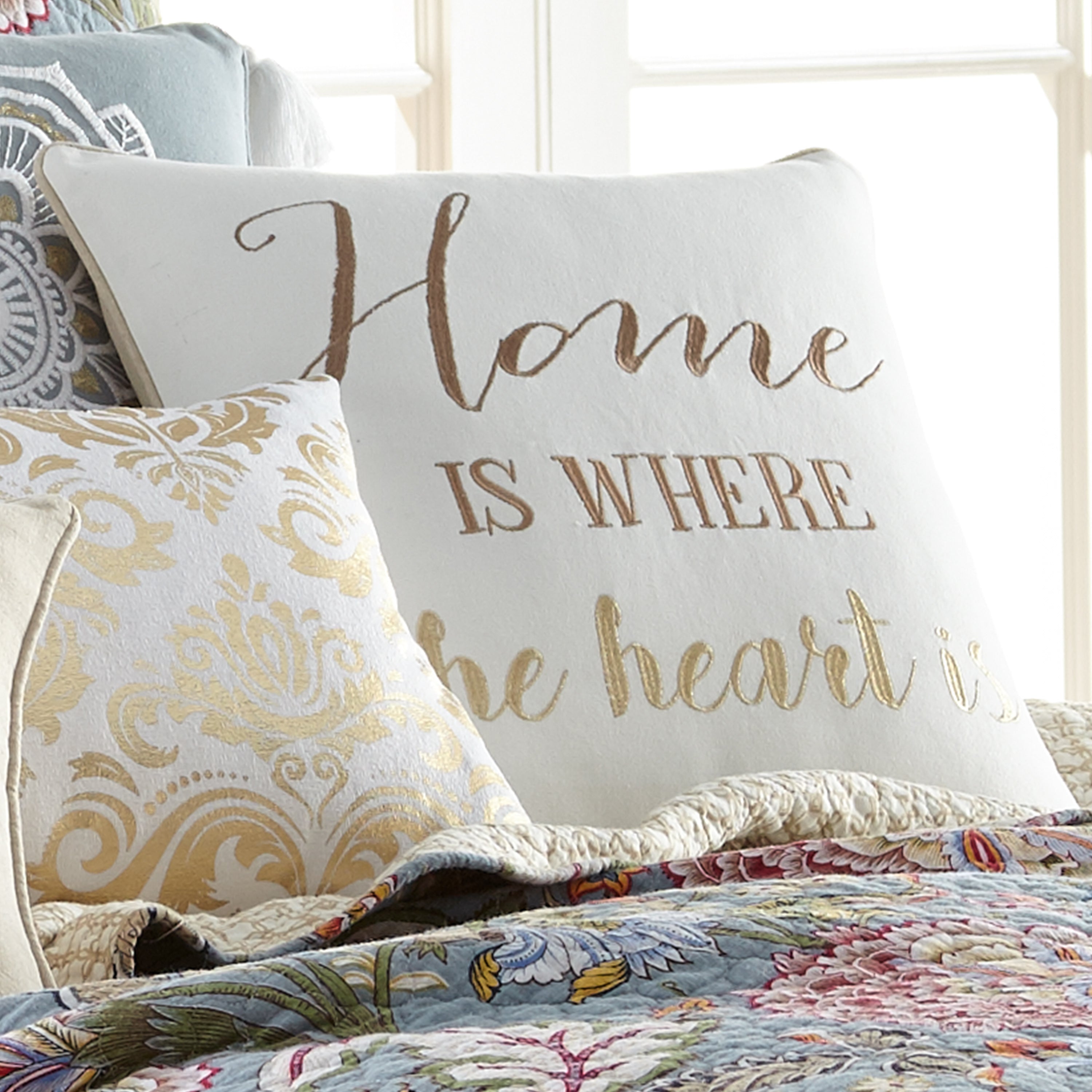 Levtex Home Angelica Linen Home Heart Tassel Pillow Decorative Pillows