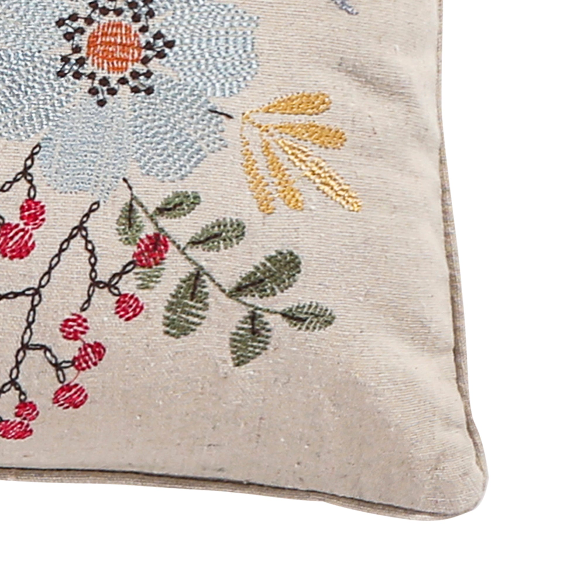 Levtex Home Angelica Linen Bird Embroidered Pillow Decorative Pillows