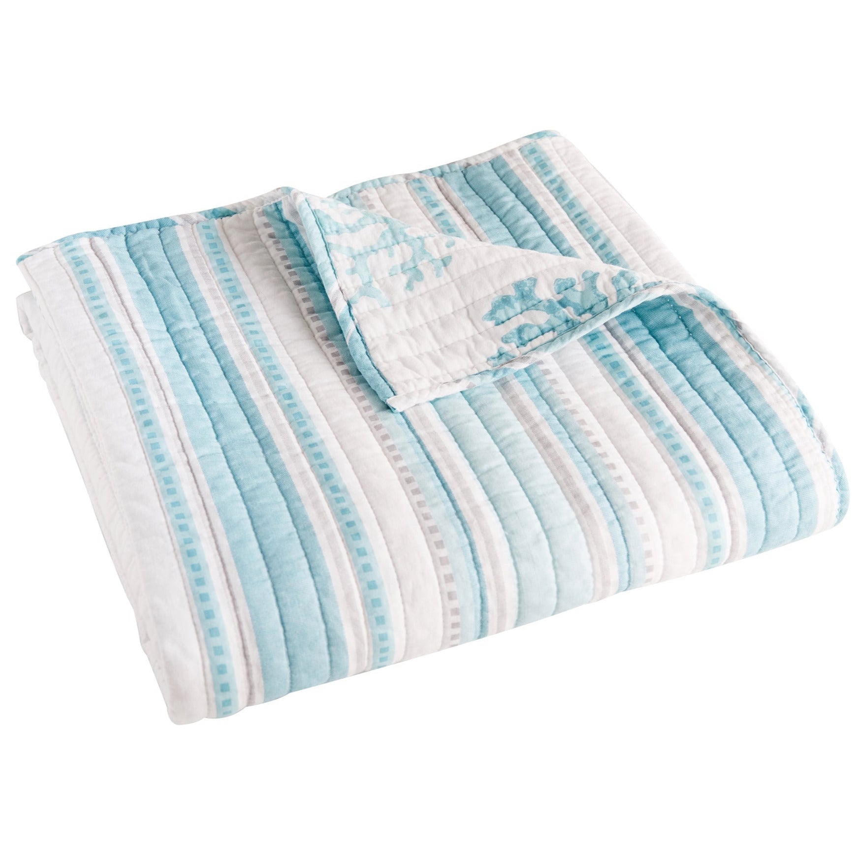 Levtex Home Cape Coral Stripe Quilted Throw Throws