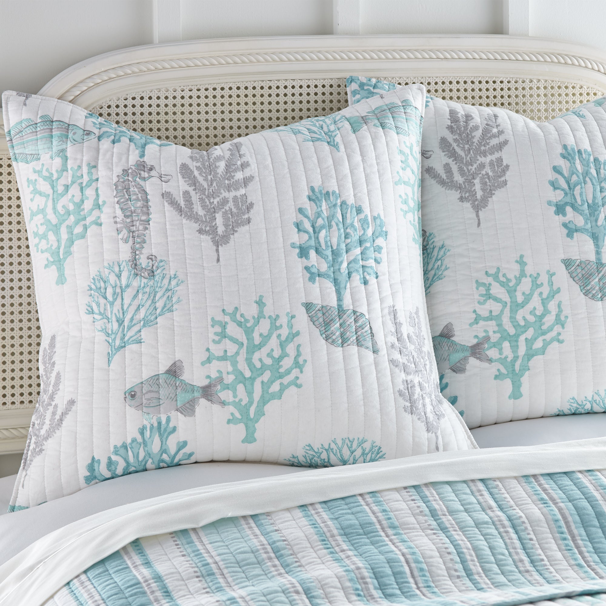 Levtex Home Cape Coral Euro Shams Set of 2 Euro Shams