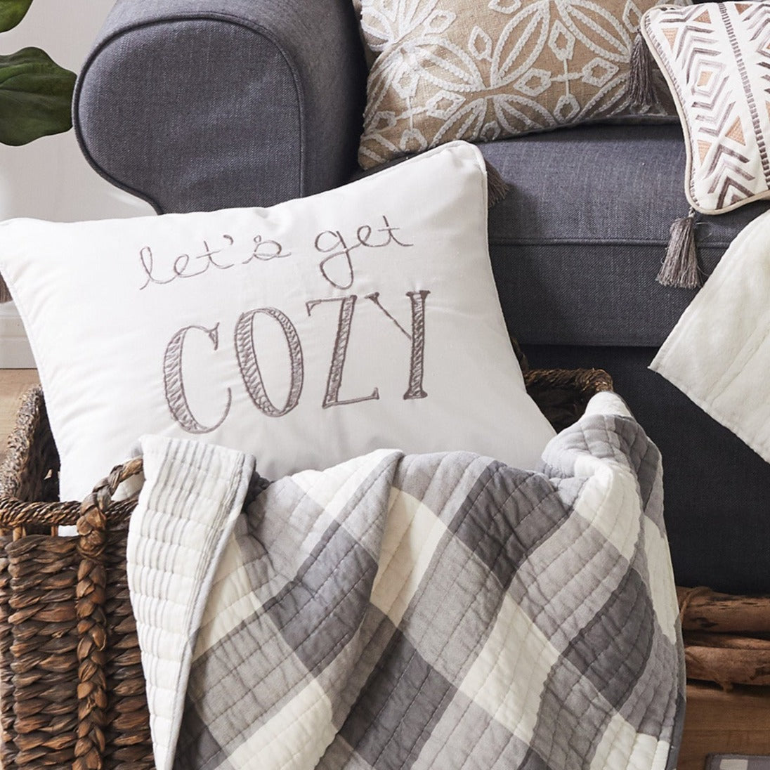 Levtex Home Camden Let's Get Cozy Tassel Pillow Decorative Pillows