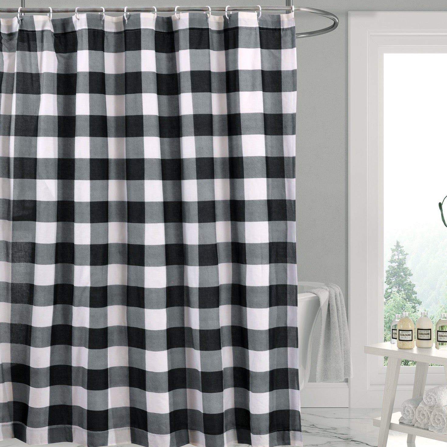 Levtex Home Camden Black Shower Curtain Shower Curtains