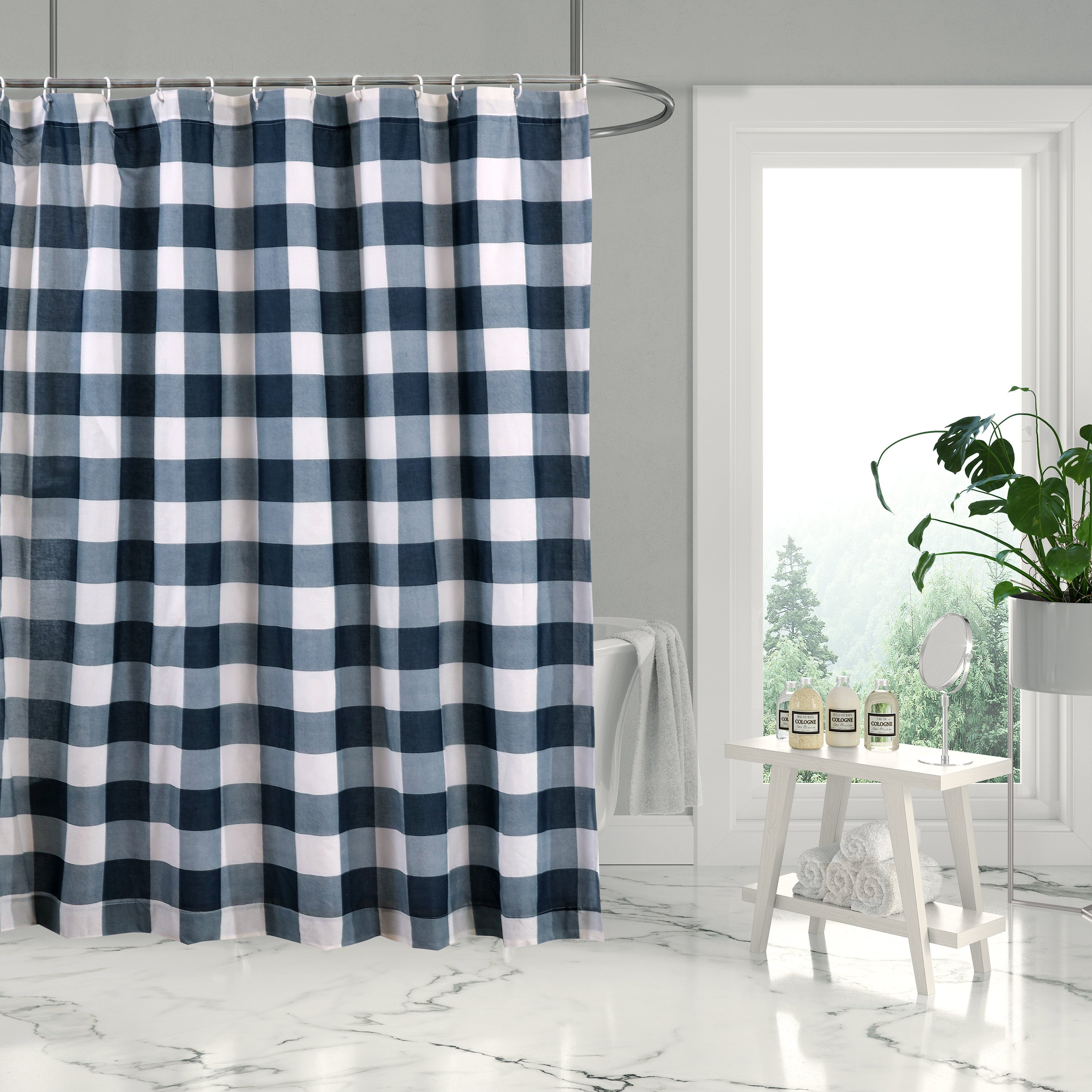 Levtex Home Camden Navy Shower Curtain Shower Curtains