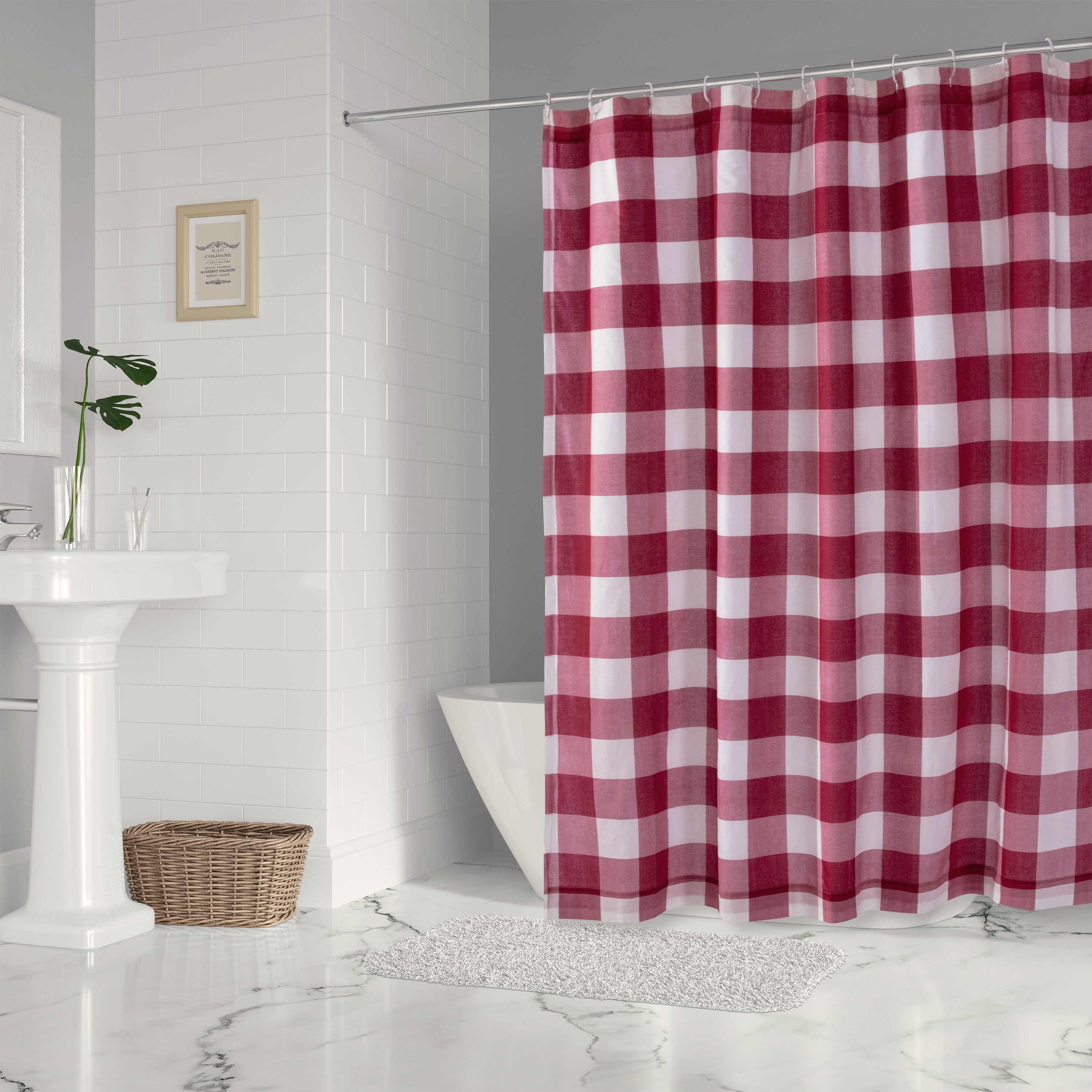 Levtex Home Camden Red Shower Curtain Shower Curtains