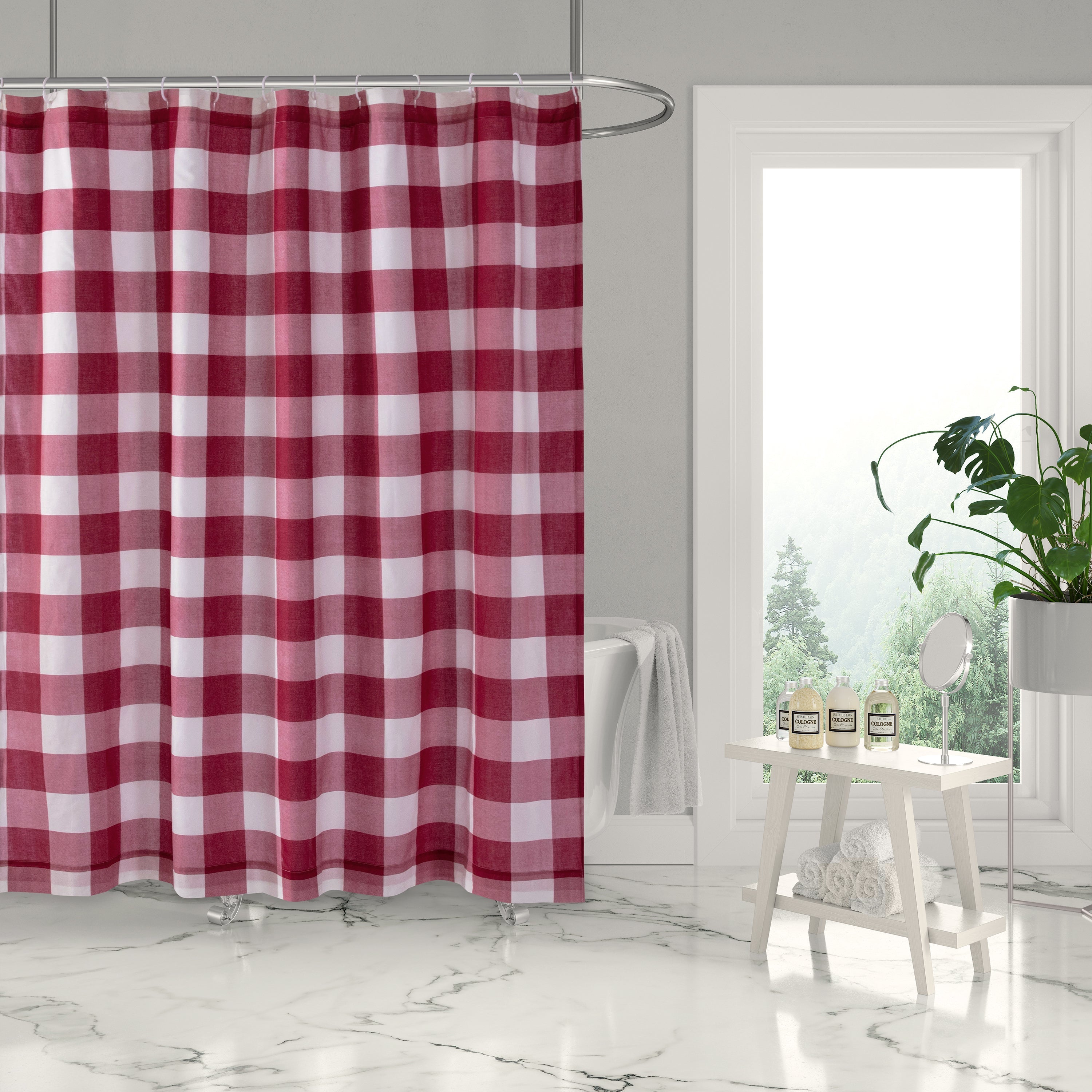 Levtex Home Camden Red Shower Curtain Shower Curtains