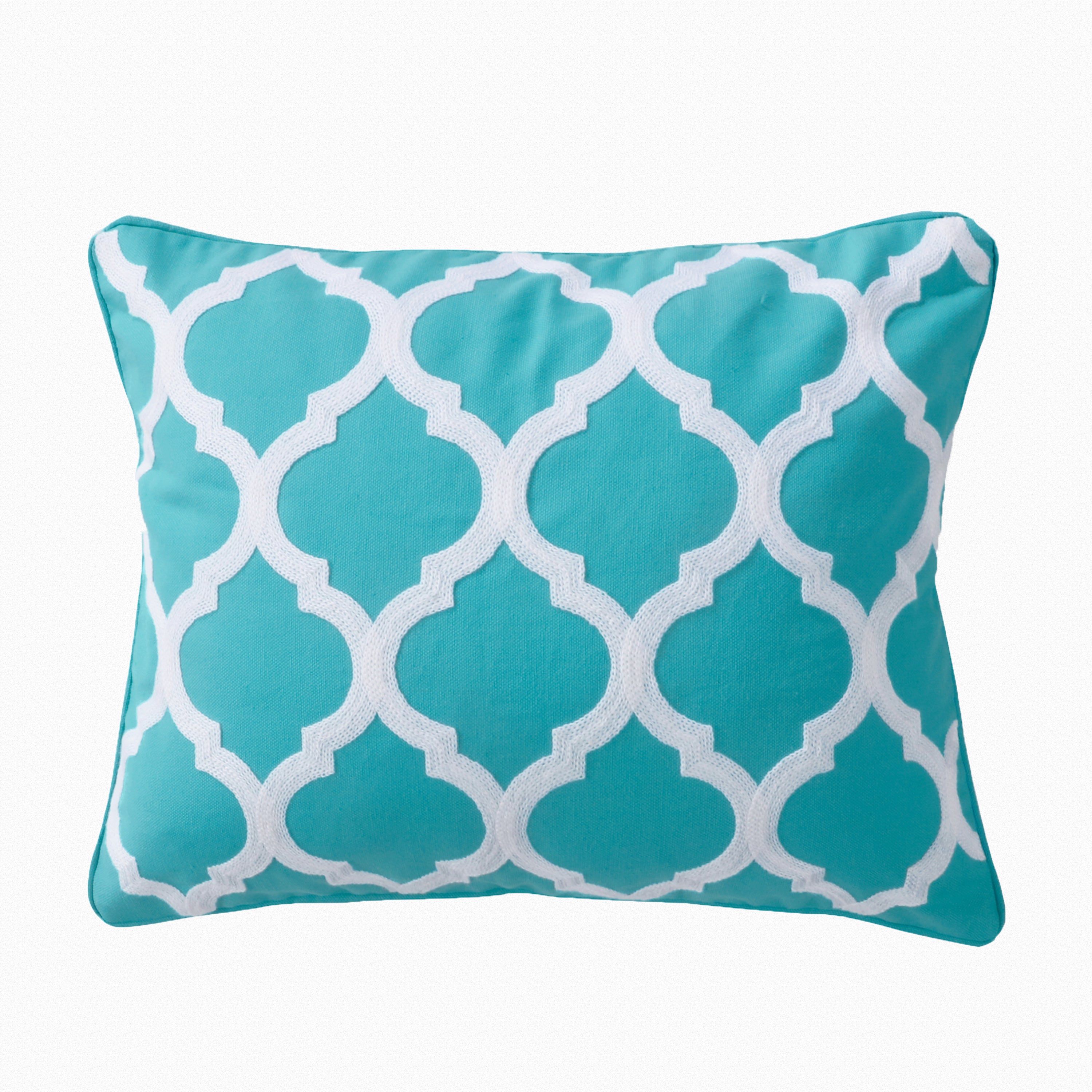 Levtex Home Karola Teal Lattice Pillow Decorative Pillows
