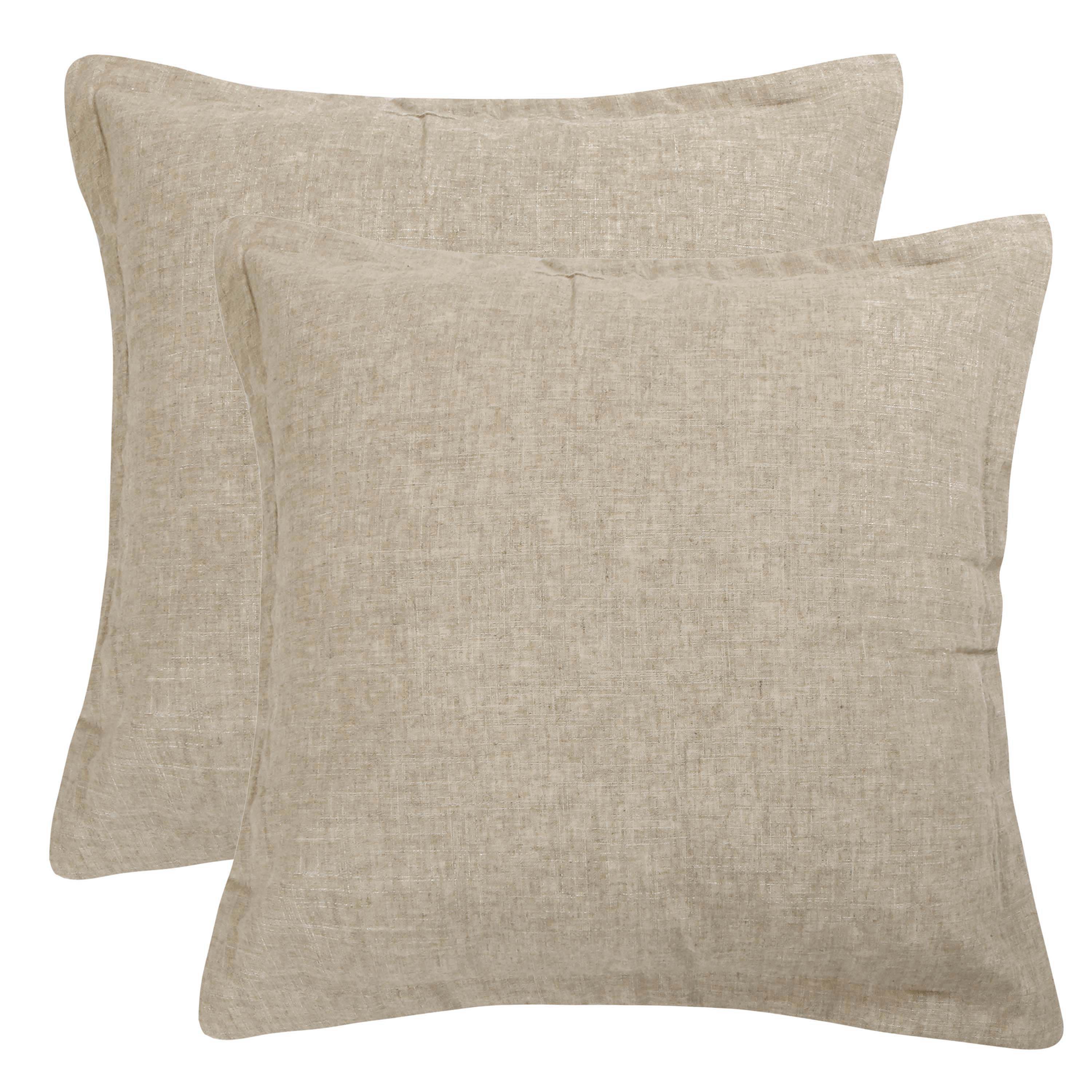 Levtex Home Linen/Cotton Natural Euro Sham with Flange Euro Shams