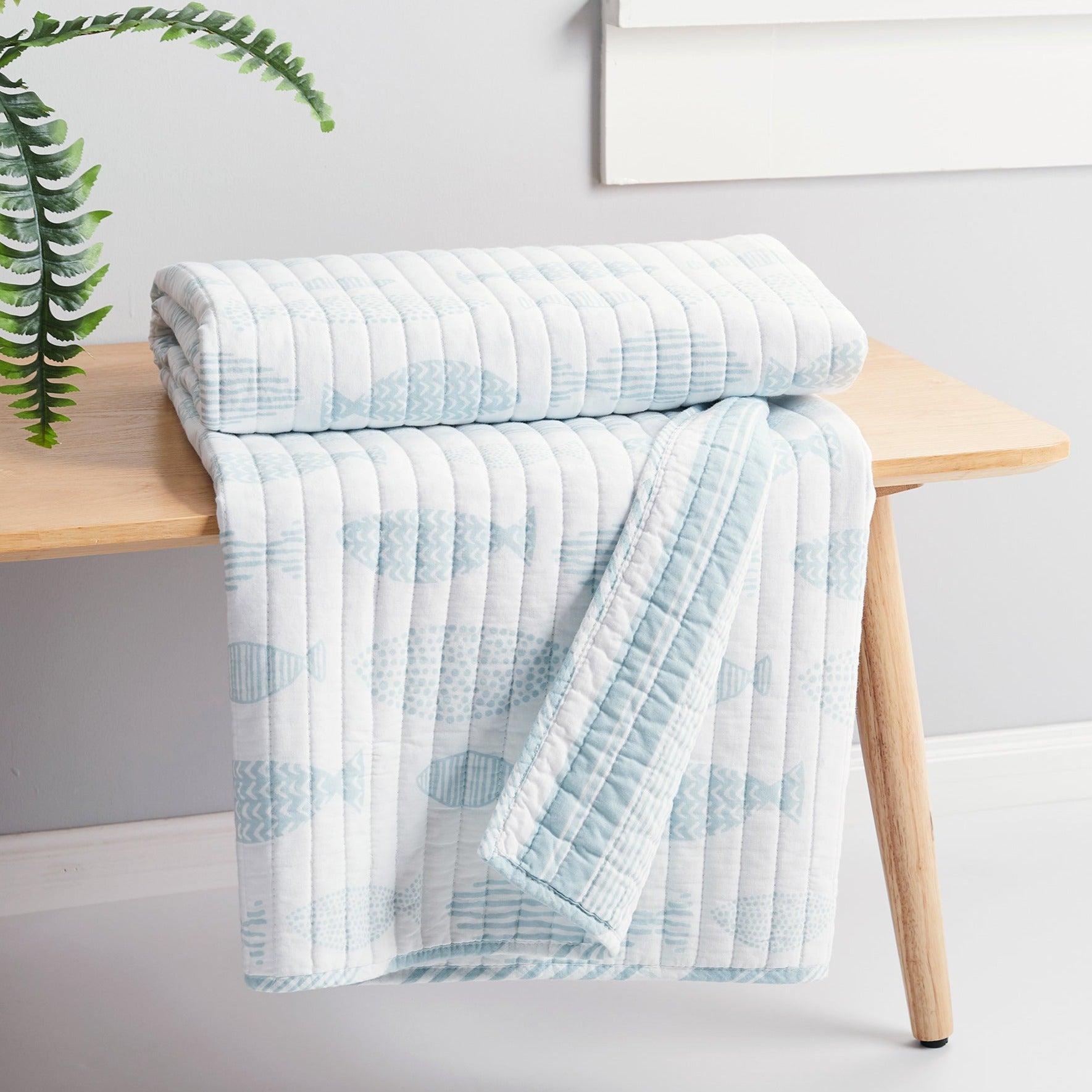 Levtex Home Aqua Breeze Quilted Throw Throws