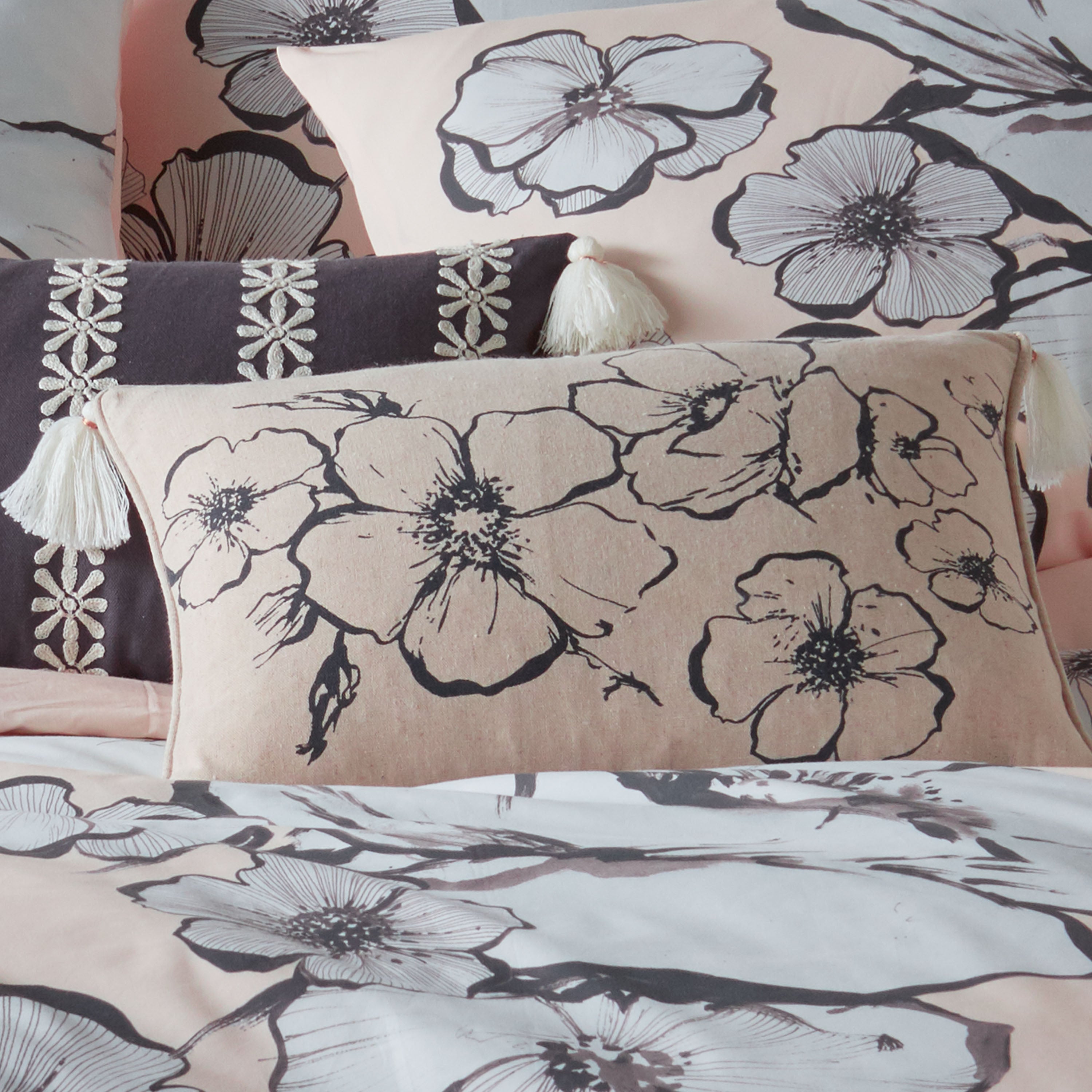 Levtex Home Blooming Printed Floral Pillow Decorative Pillows