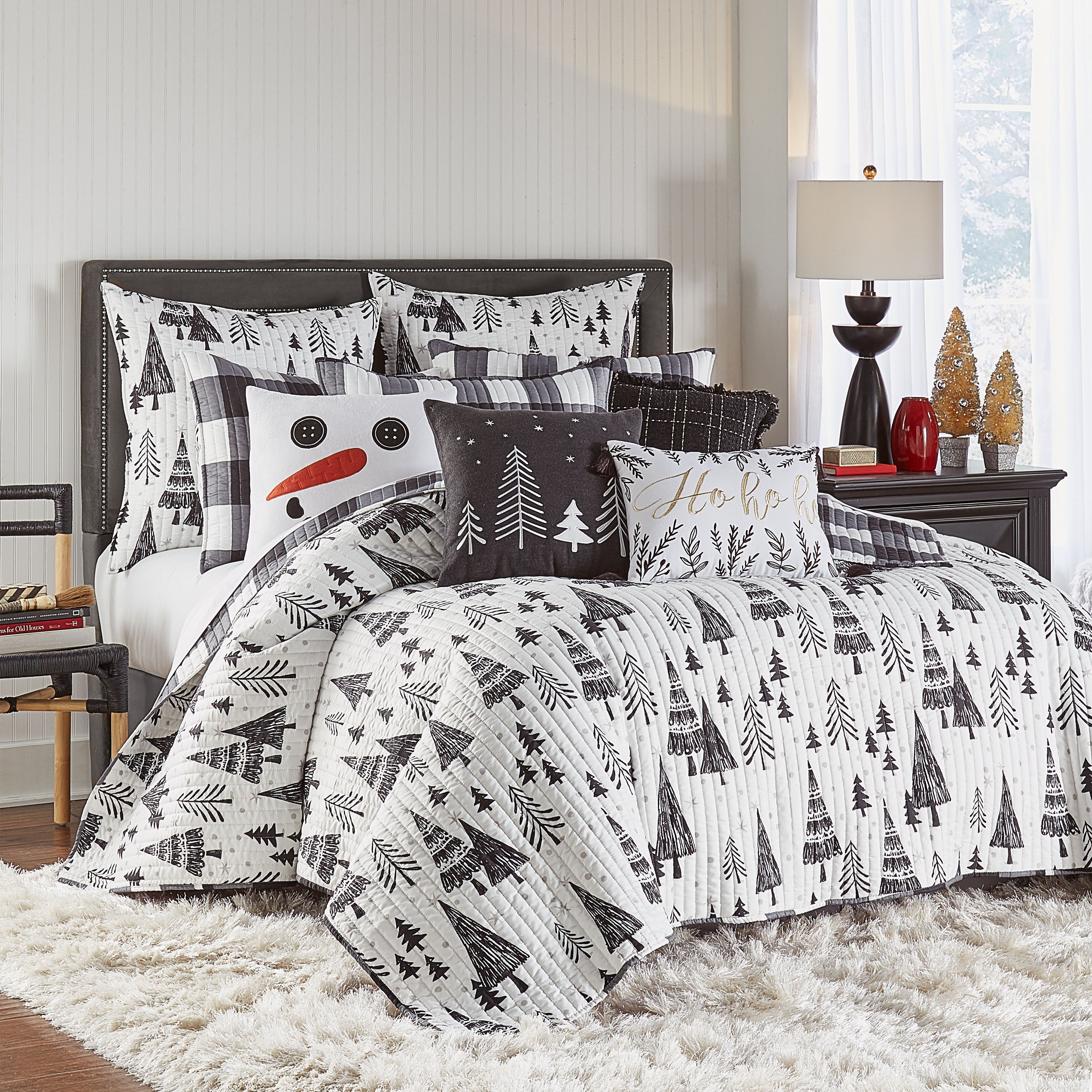 Levtex Home Northern Star Frosty Applique Pillow Decorative Pillows