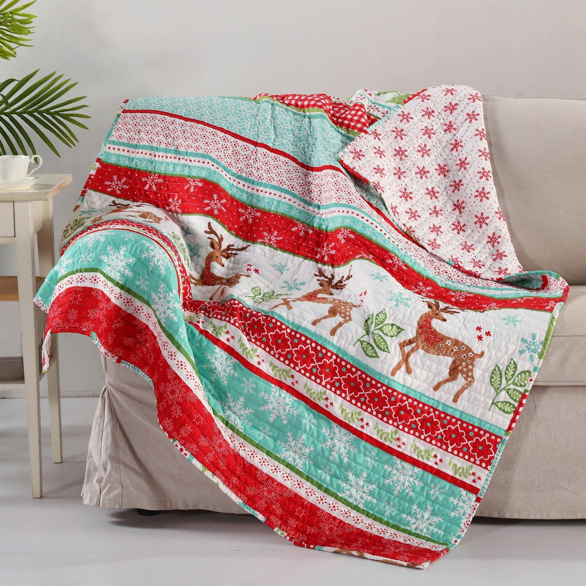 Levtex Home Let It Snow Quilted Throw Throws