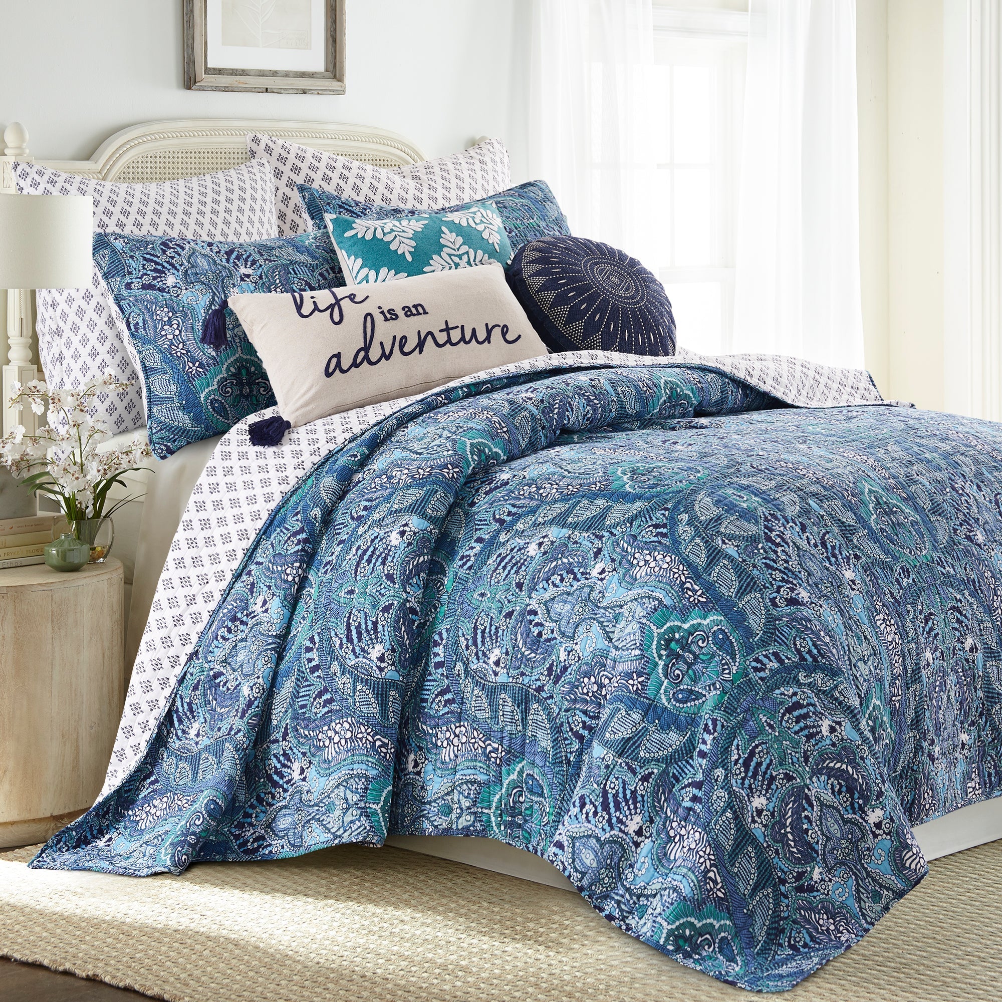 Levtex Home Bellamy Teal Quilt Set Quilts