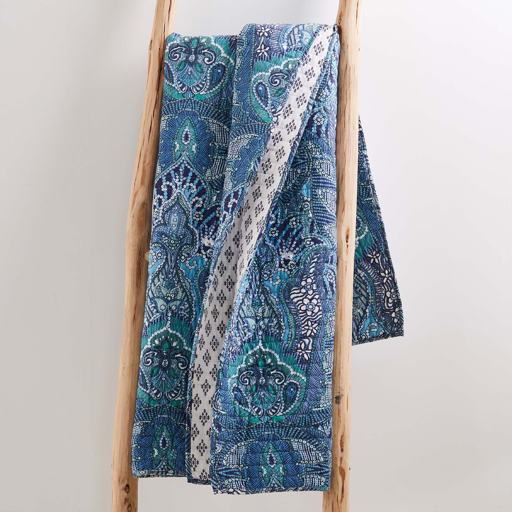 Levtex Home Bellamy Teal Quilted Throw Throws