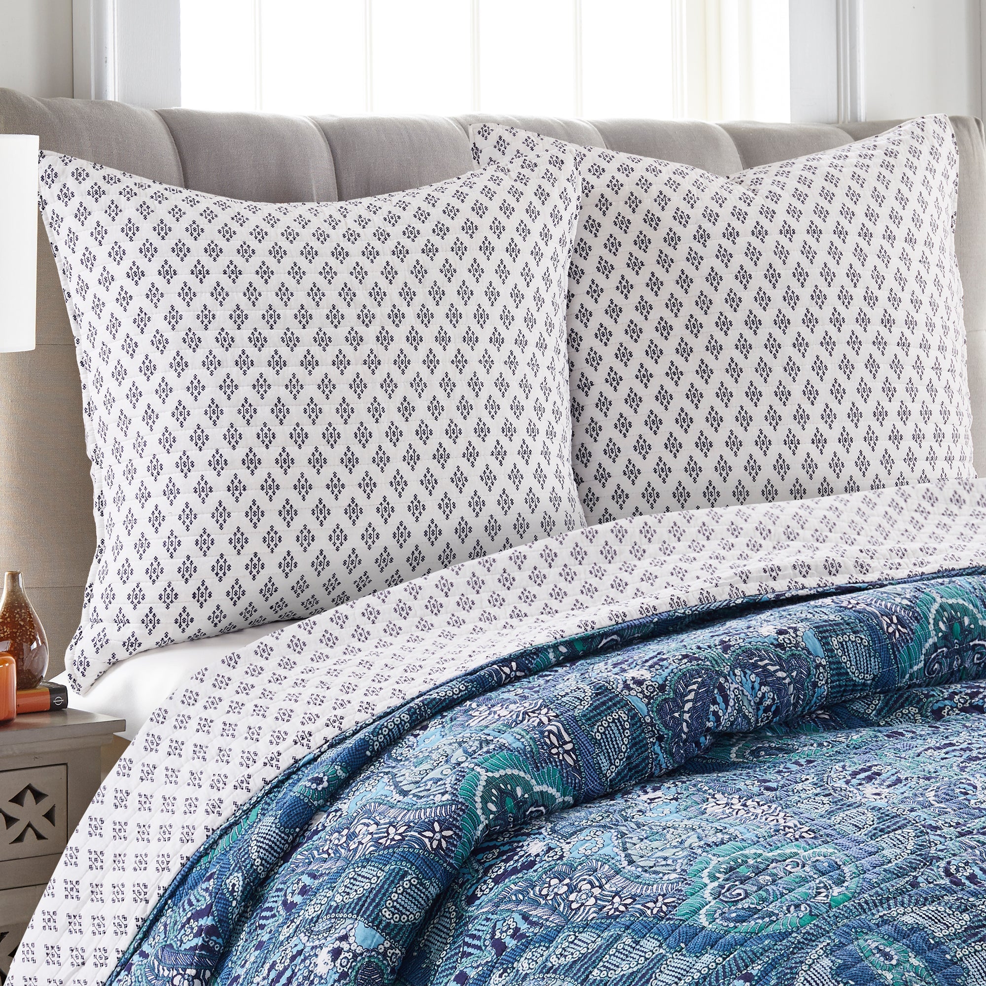 Levtex Home Bellamy Teal Euro Sham 2pk Euro Shams