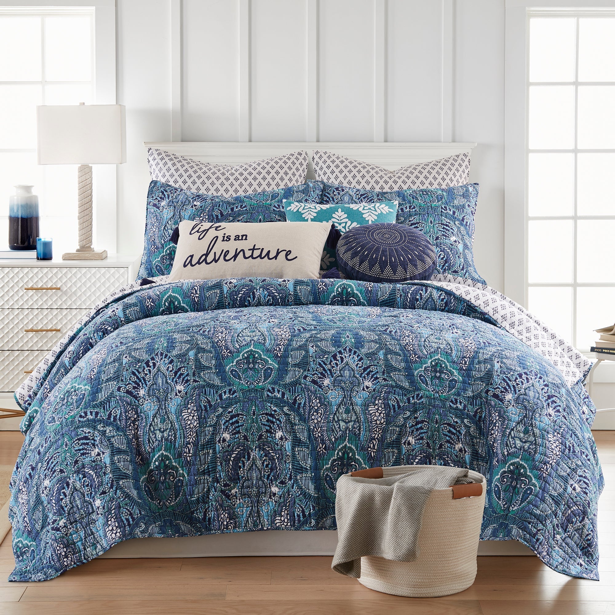 Levtex Home Bellamy Teal Euro Sham 2pk Euro Shams