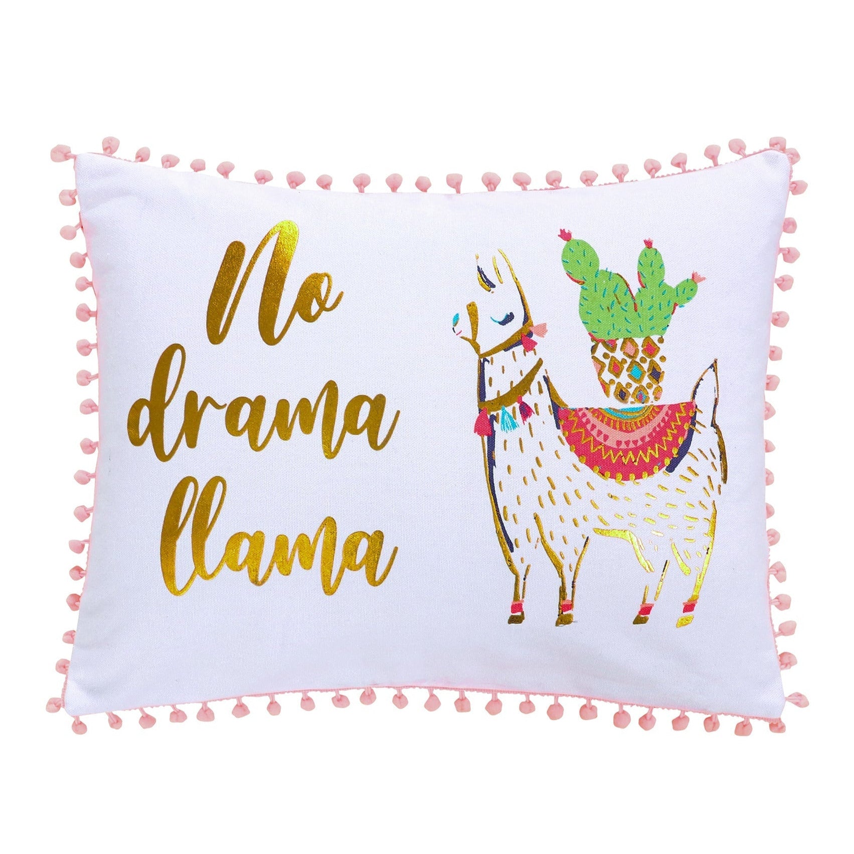 Levtex Home Lima Llama No Drama Llama Pillow Kids Decorative Pillows