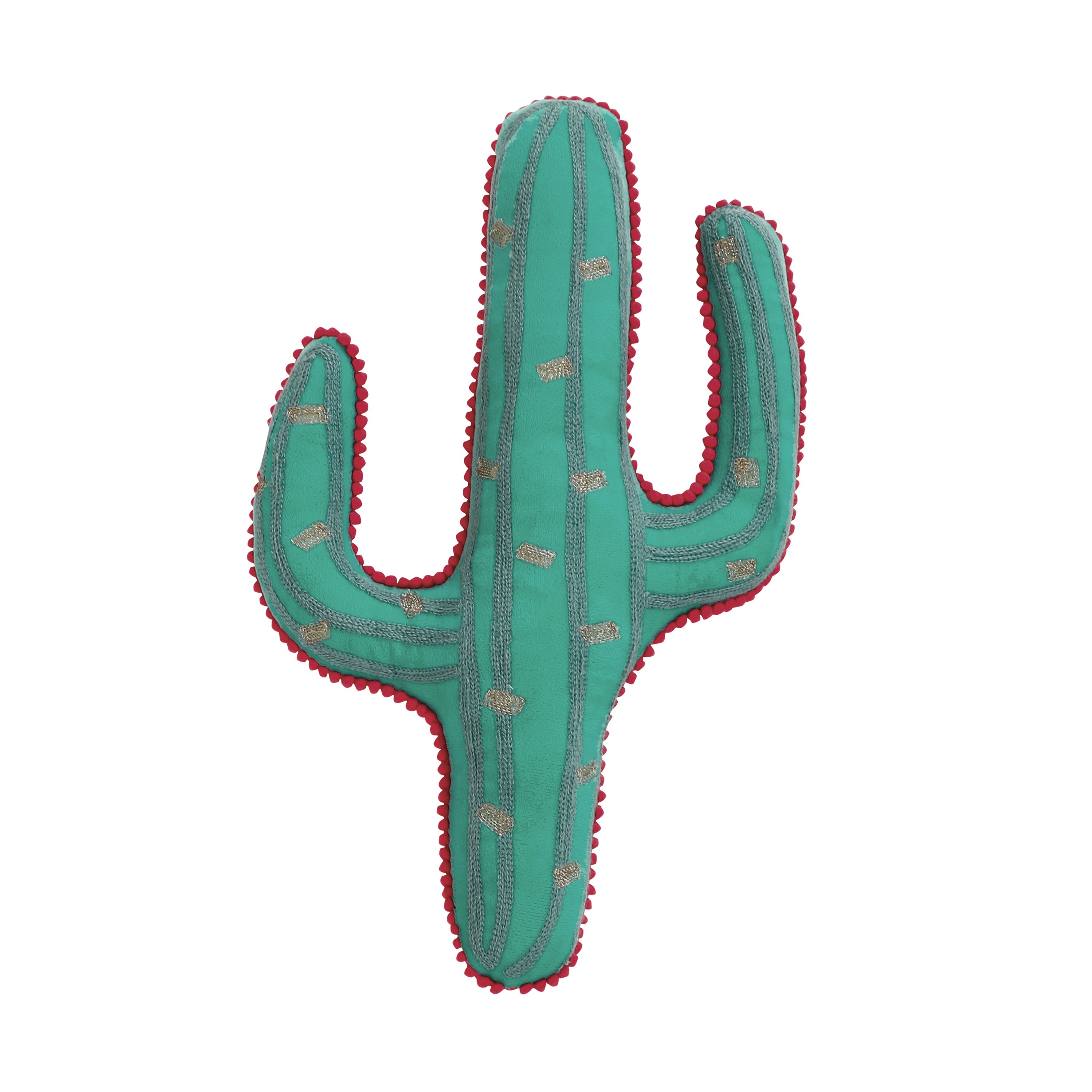 Levtex Home Lima Llama Shaped Cactus Pillow Kids Decorative Pillows