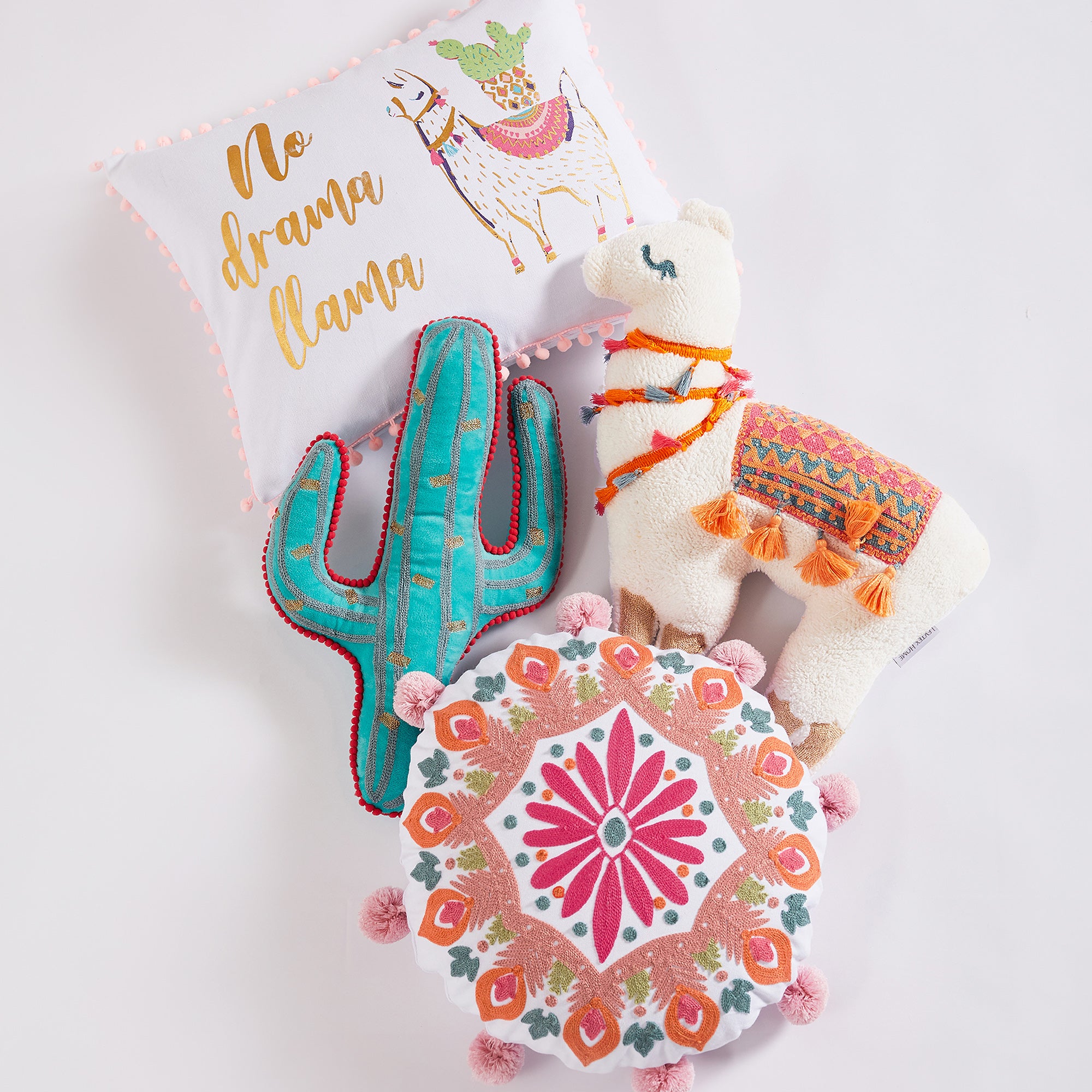 Levtex Home Lima Llama No Drama Llama Pillow Kids Decorative Pillows