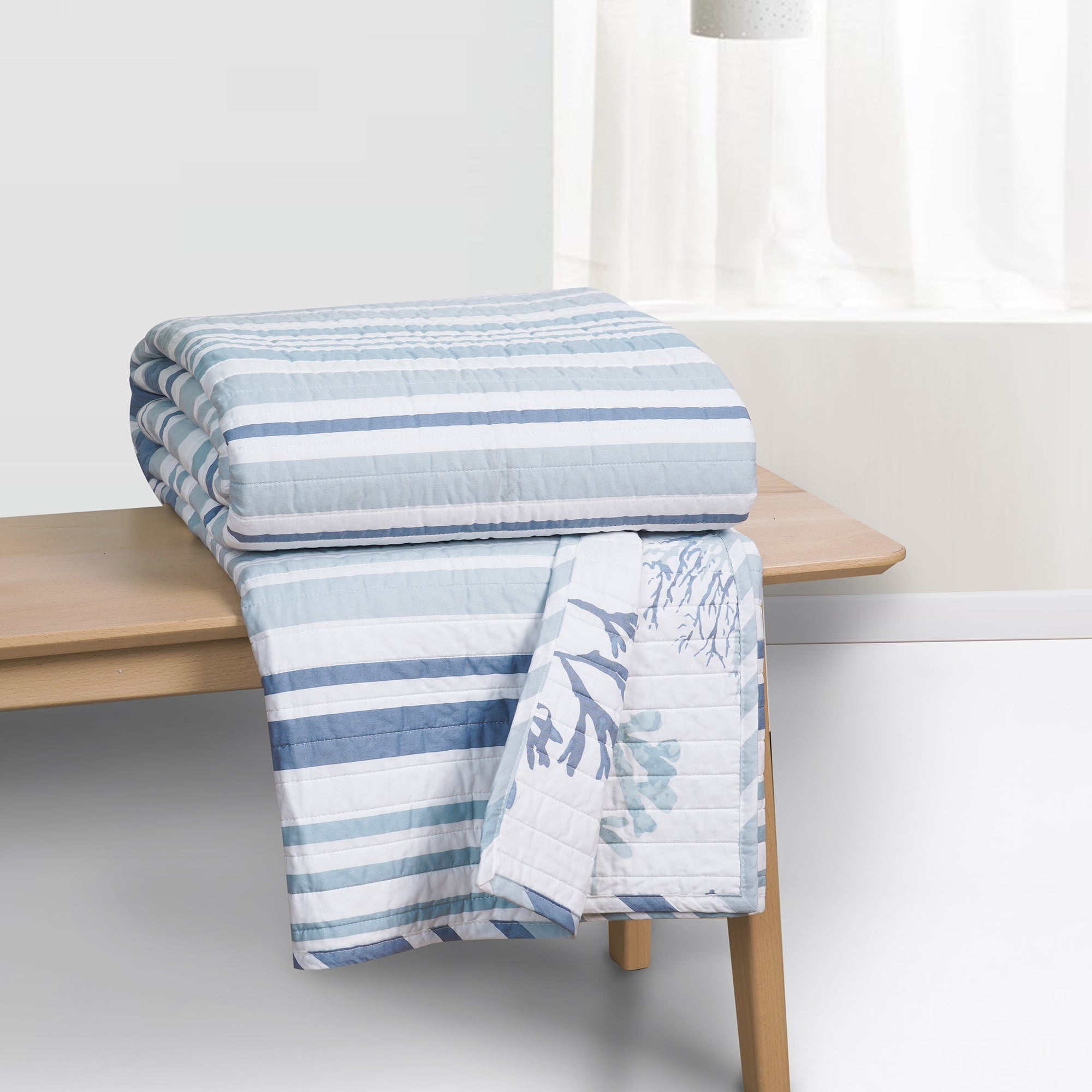 Levtex Home Truro Stripe Quilted Throw Throws