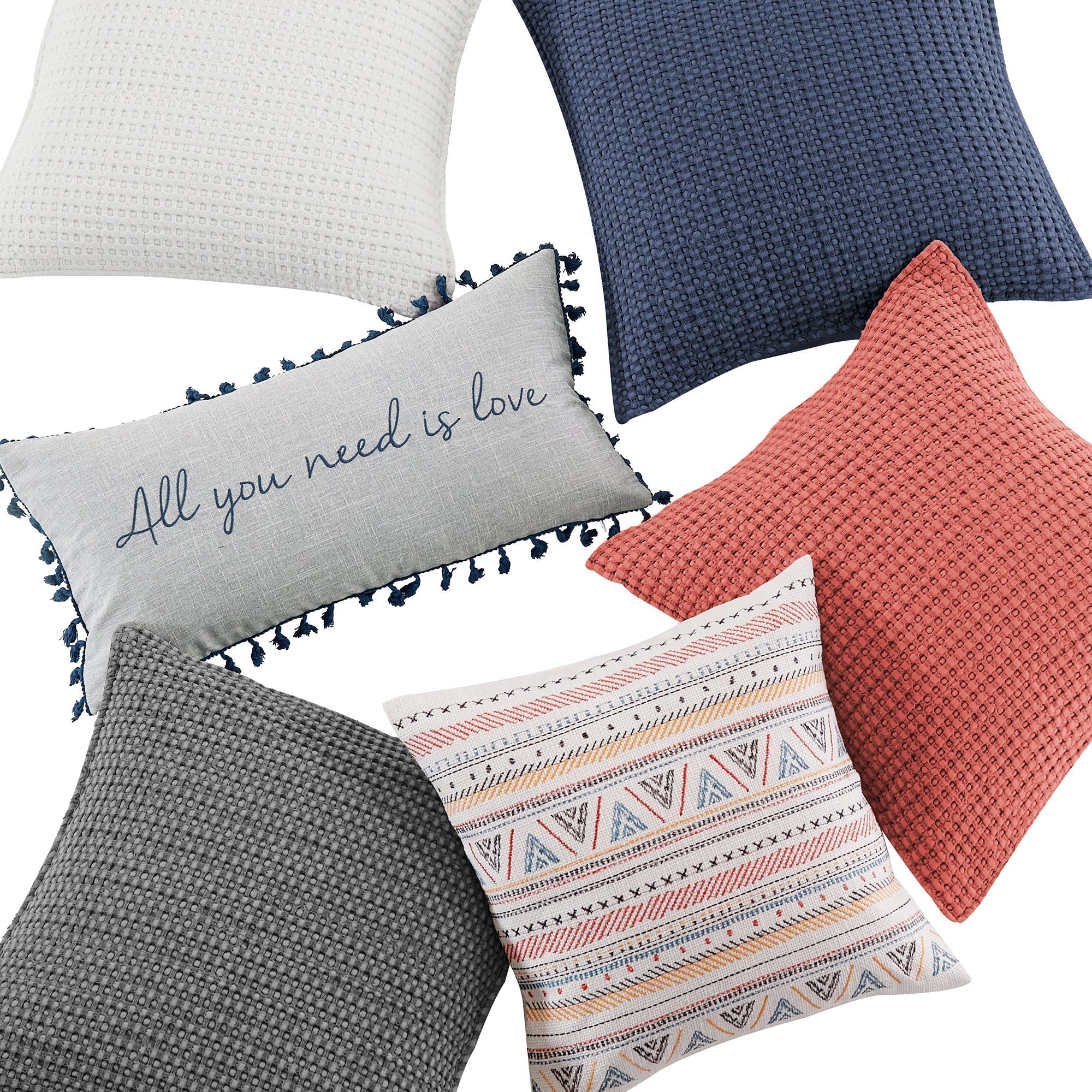Levtex Home Mills Waffle Square Pillow Decorative Pillows
