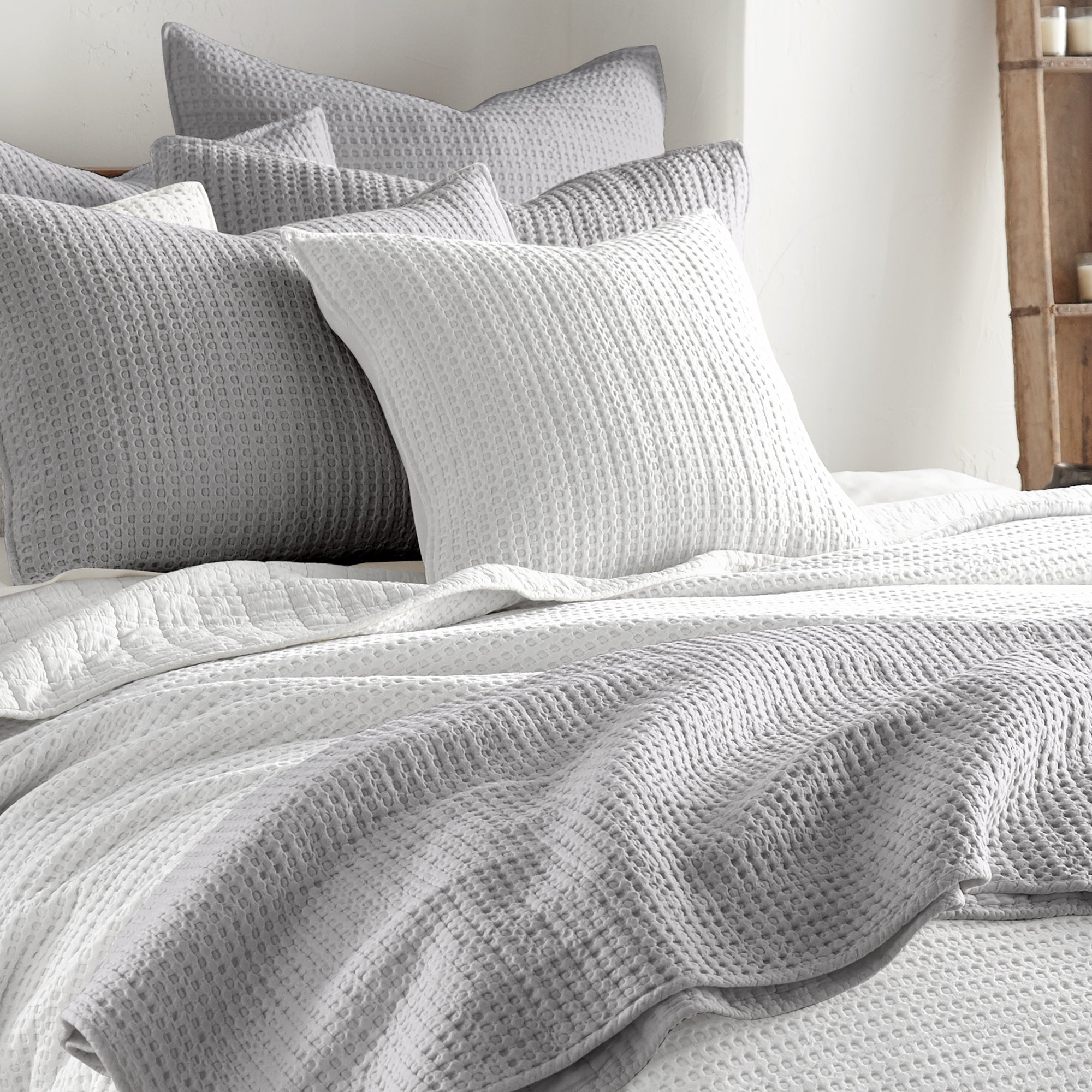 Levtex Home Mills Waffle Square Pillow Decorative Pillows