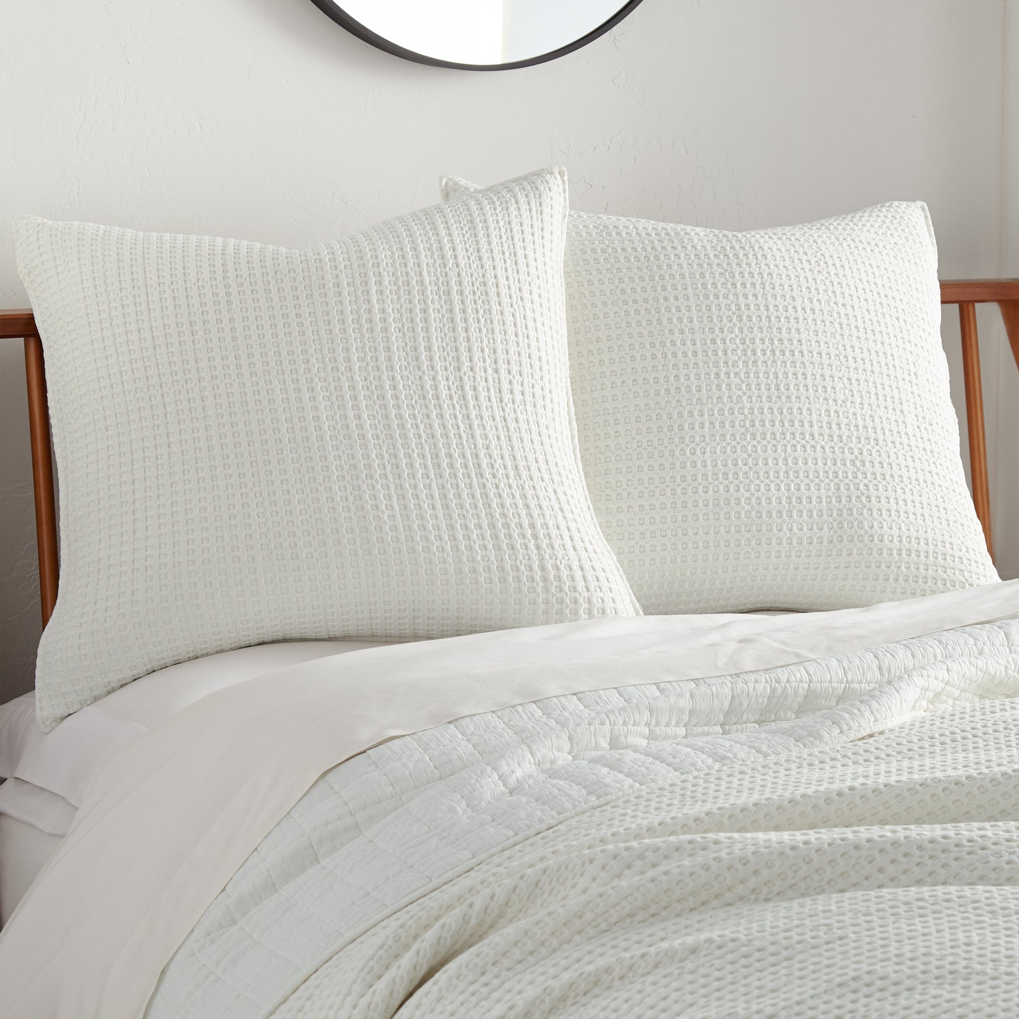 Levtex Home Mills Waffle Euro Sham Set of 2 Euro Shams