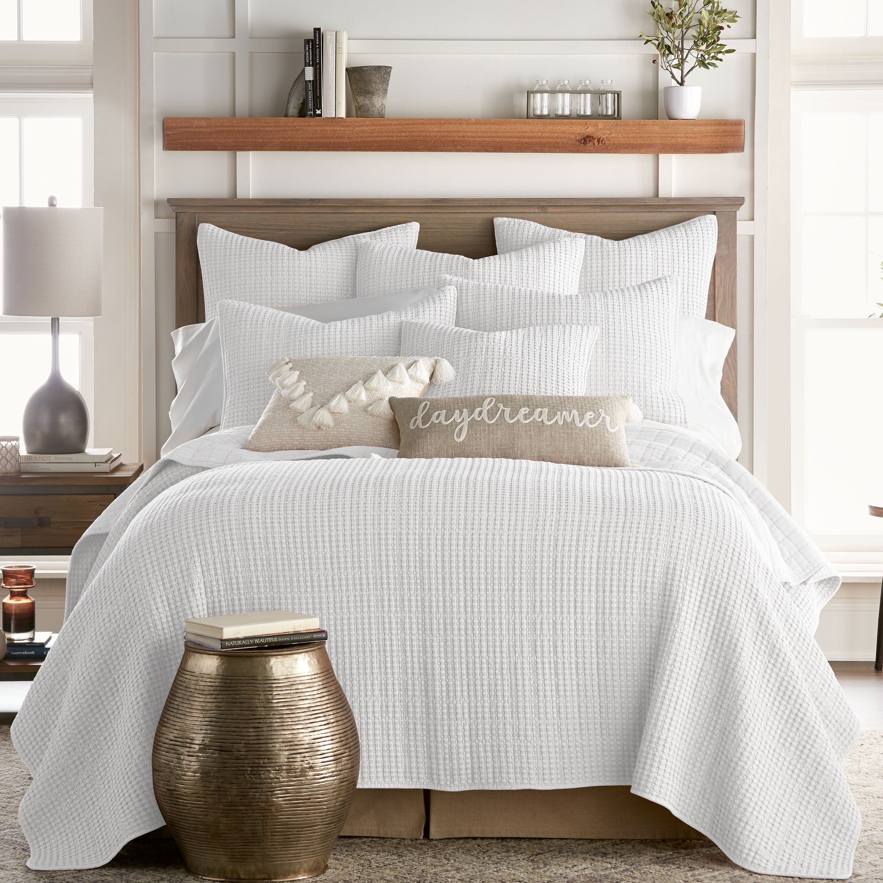 Levtex Home Mills Waffle Square Pillow Decorative Pillows