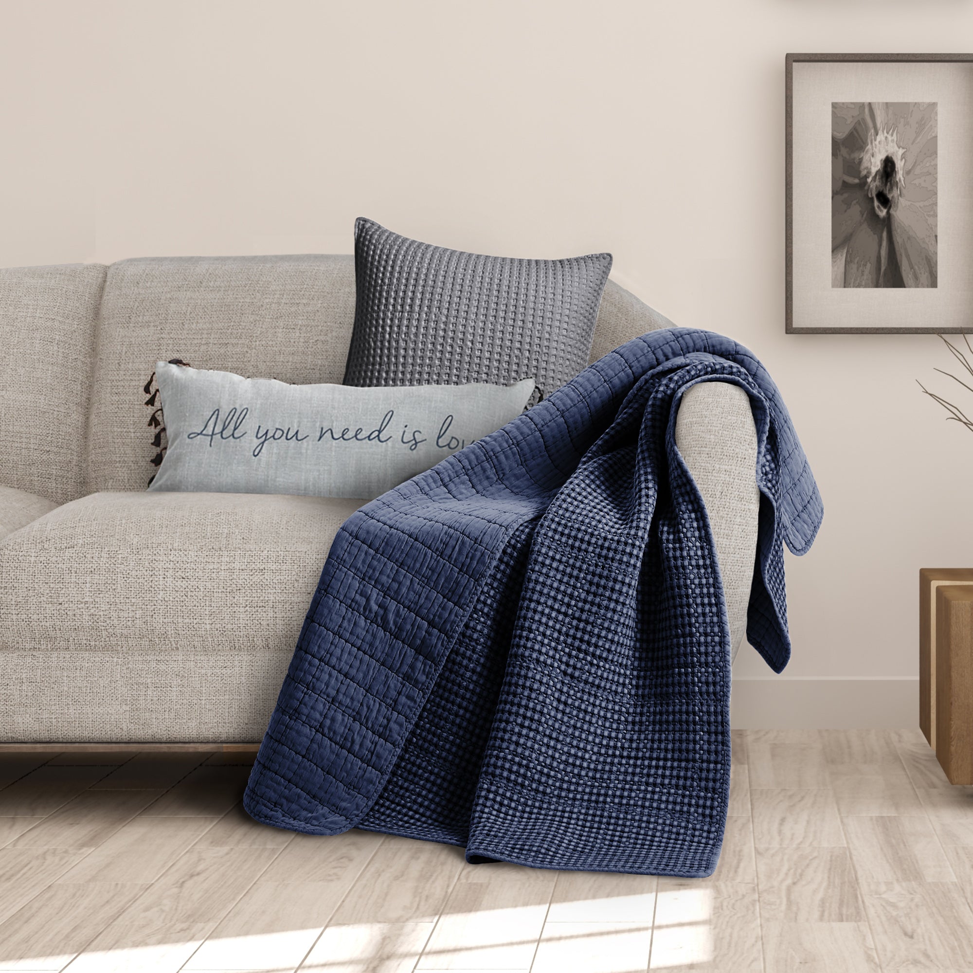 Levtex Home Mills Waffle Quilted Throw Throws