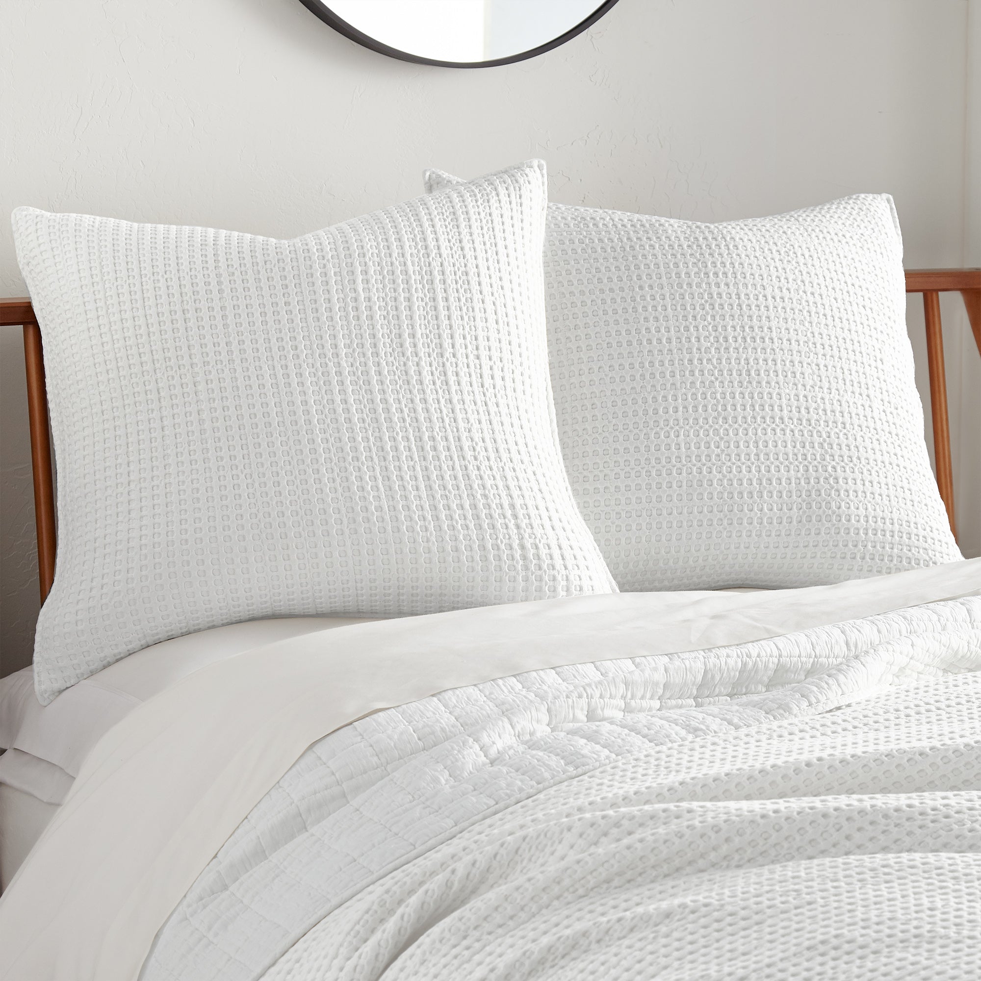 Levtex Home Mills Waffle Euro Sham Set of 2 Euro Shams