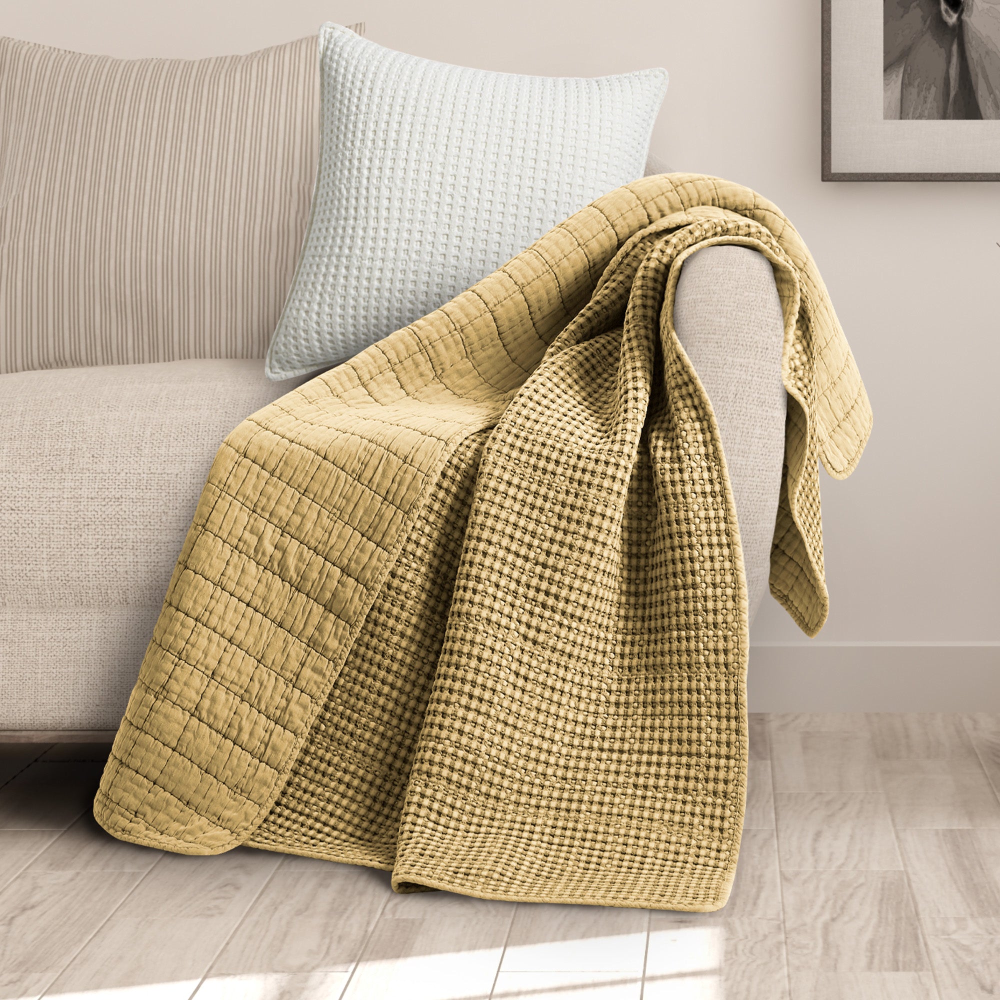Levtex Home Mills Waffle Quilted Throw Throws