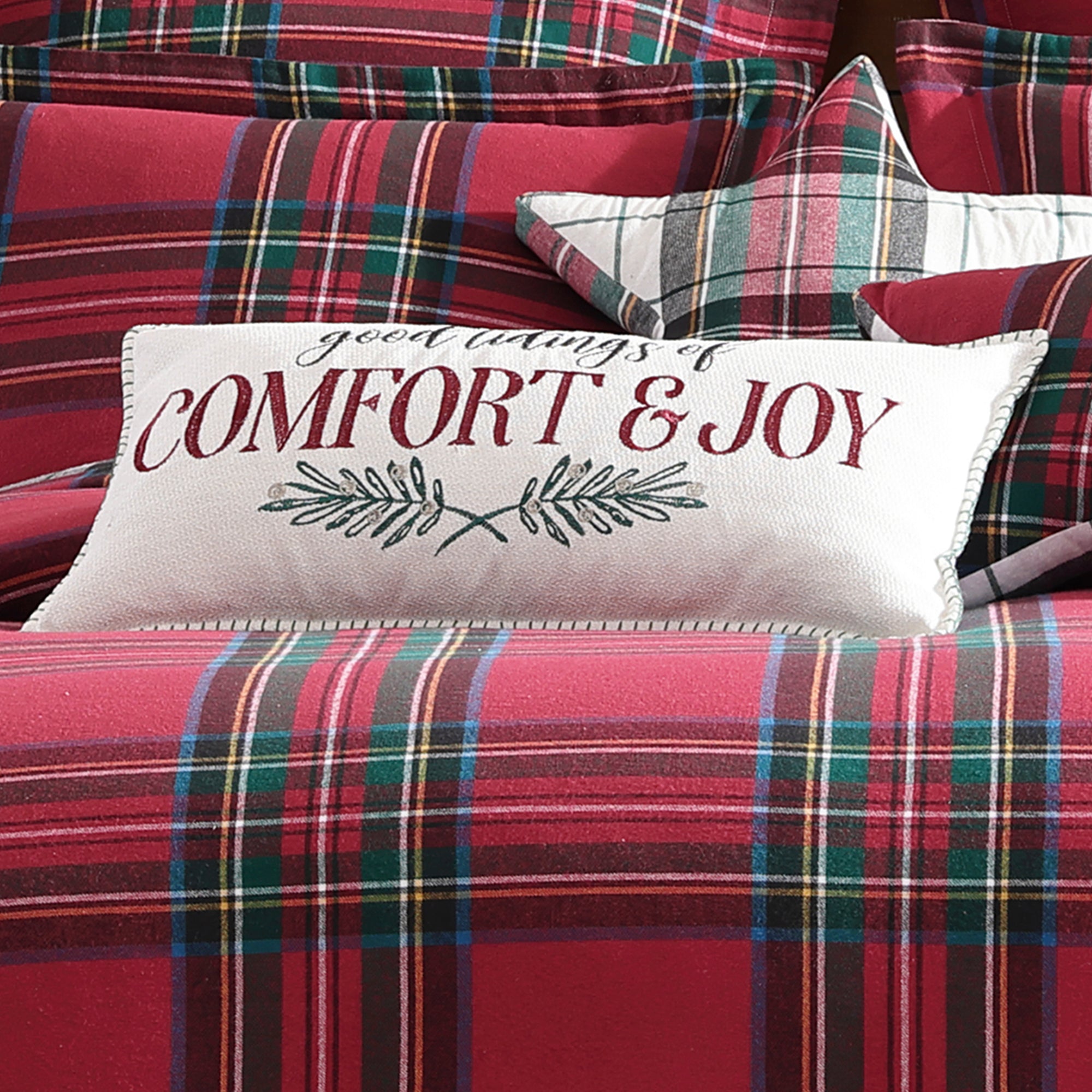 Levtex Home Spencer Plaid Comfort & Joy Pillow Decorative Pillows