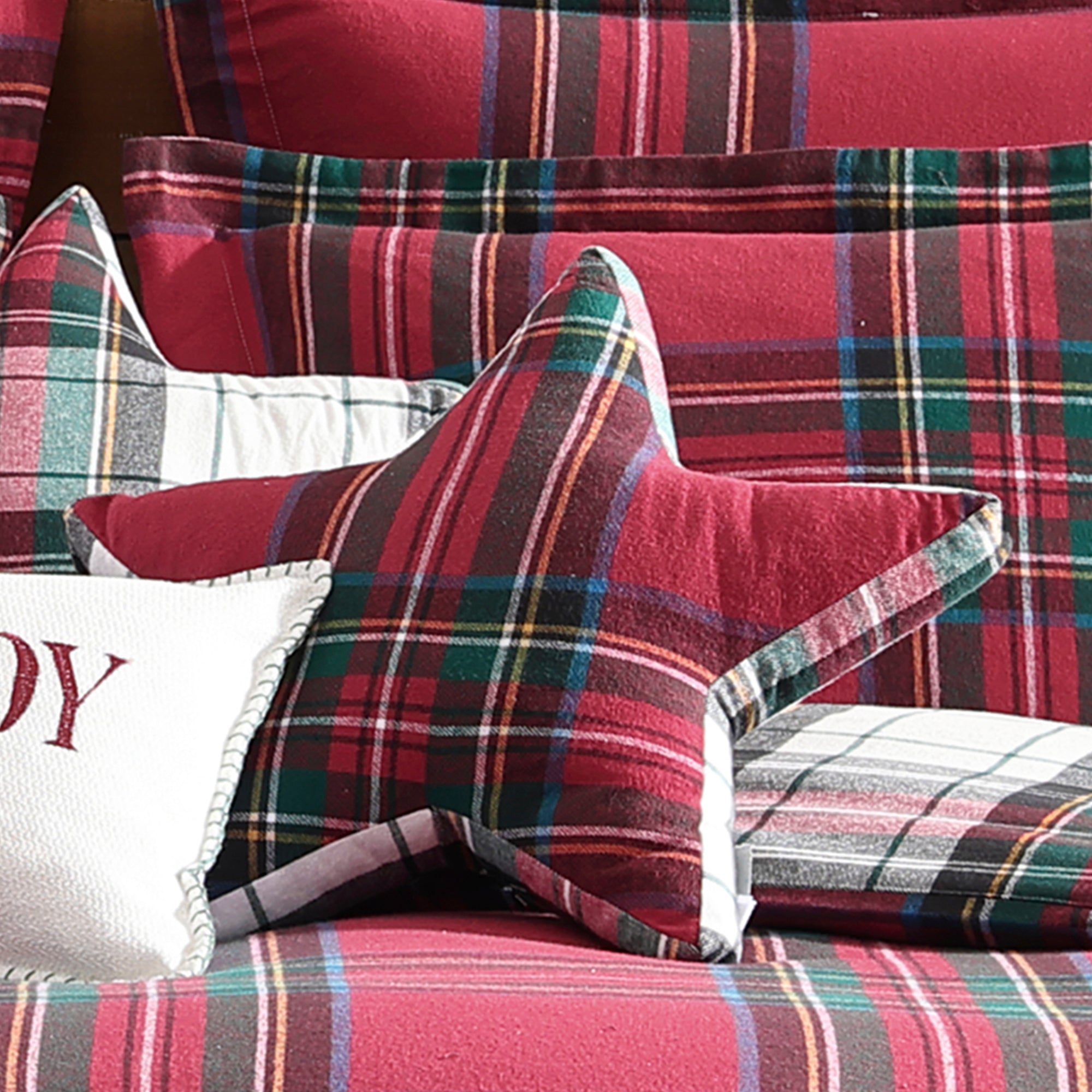 Levtex Home Spencer Plaid Star Pillow Decorative Pillows